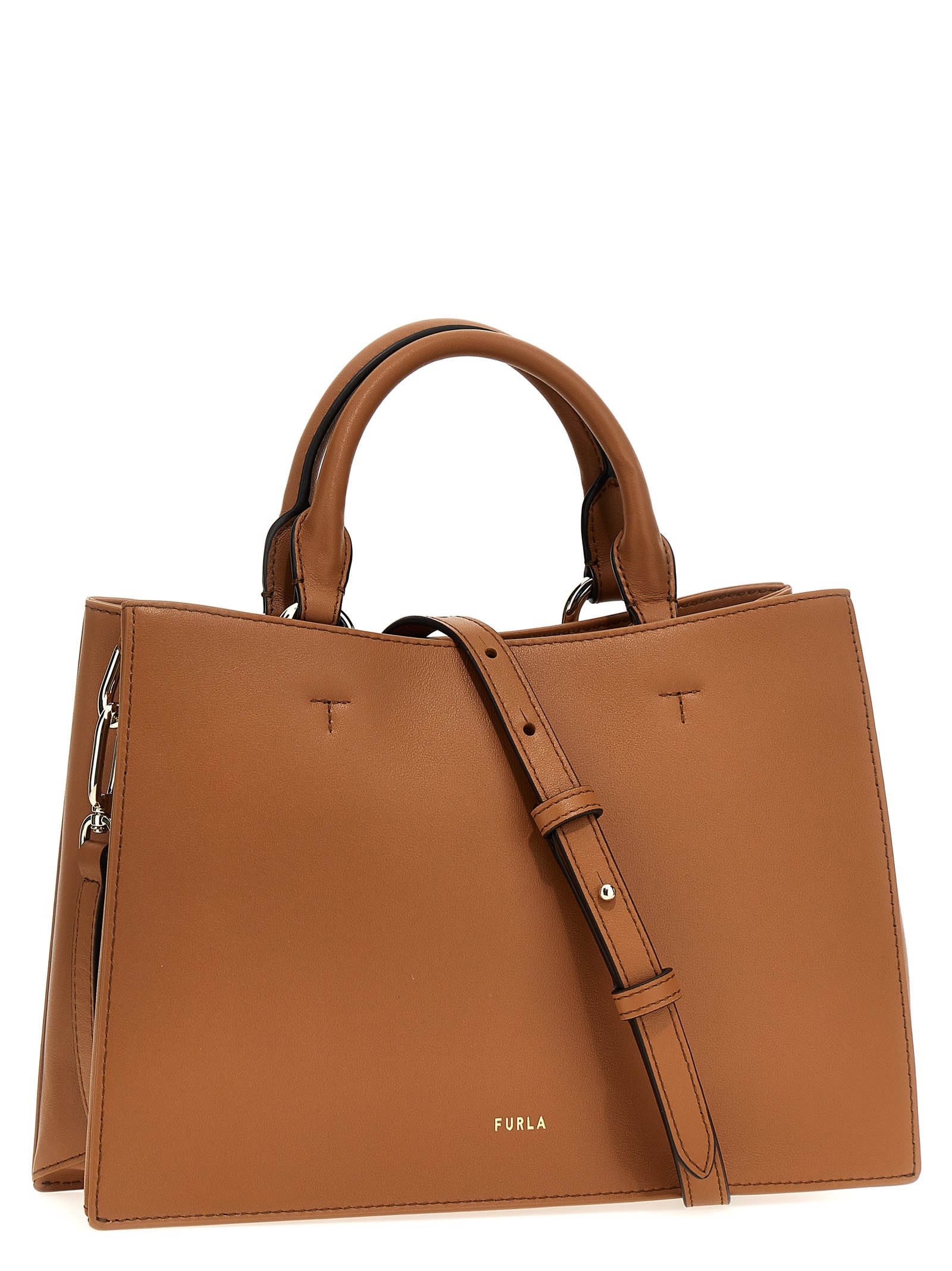 Shop Furla Nuvola M Handbag In Brown