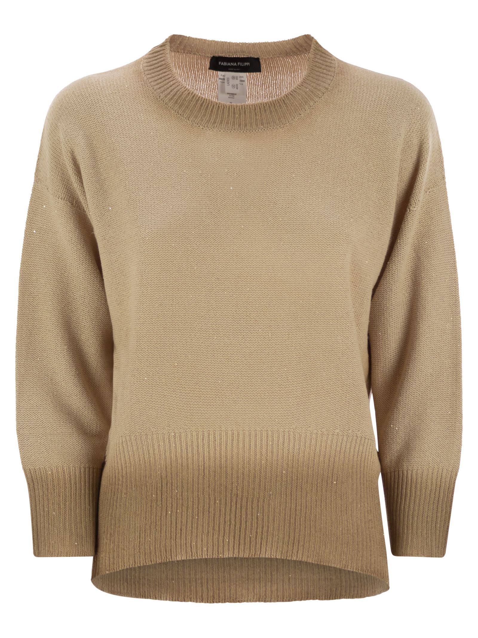 FABIANA FILIPPI CREW-NECK SWEATER WITH SEQUINS