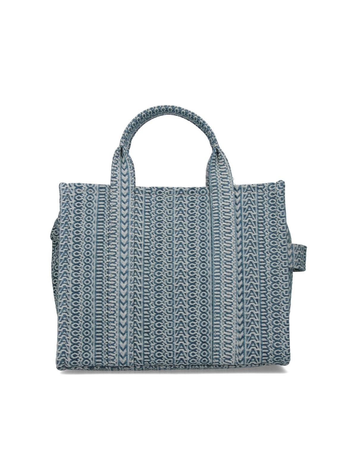 Shop Marc Jacobs The Large Monogram Tote Bag In Blue