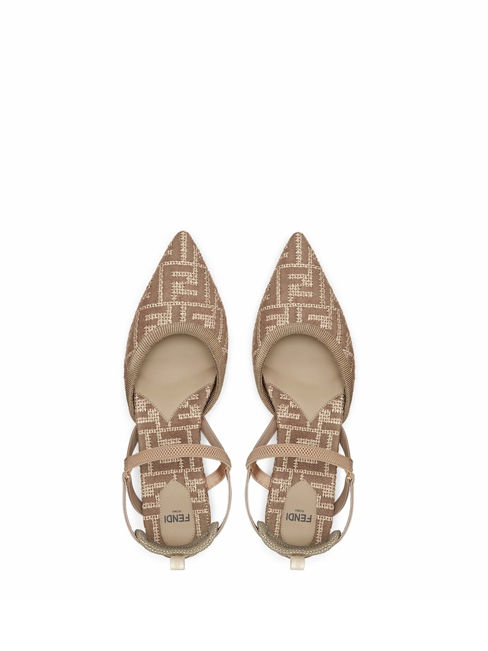 Shop Fendi Sandals In Ash Ash+tortora