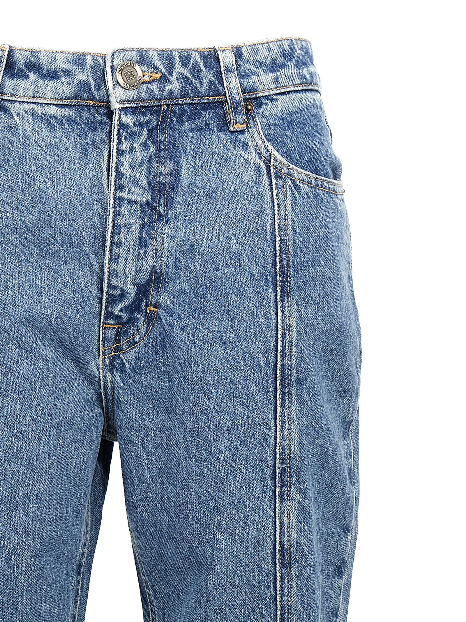 Rotate Birger Christensen Rotate Sunday Womens Medium Blue Denim Regular-fit High-rise Recycled-denim Jeans In Blue