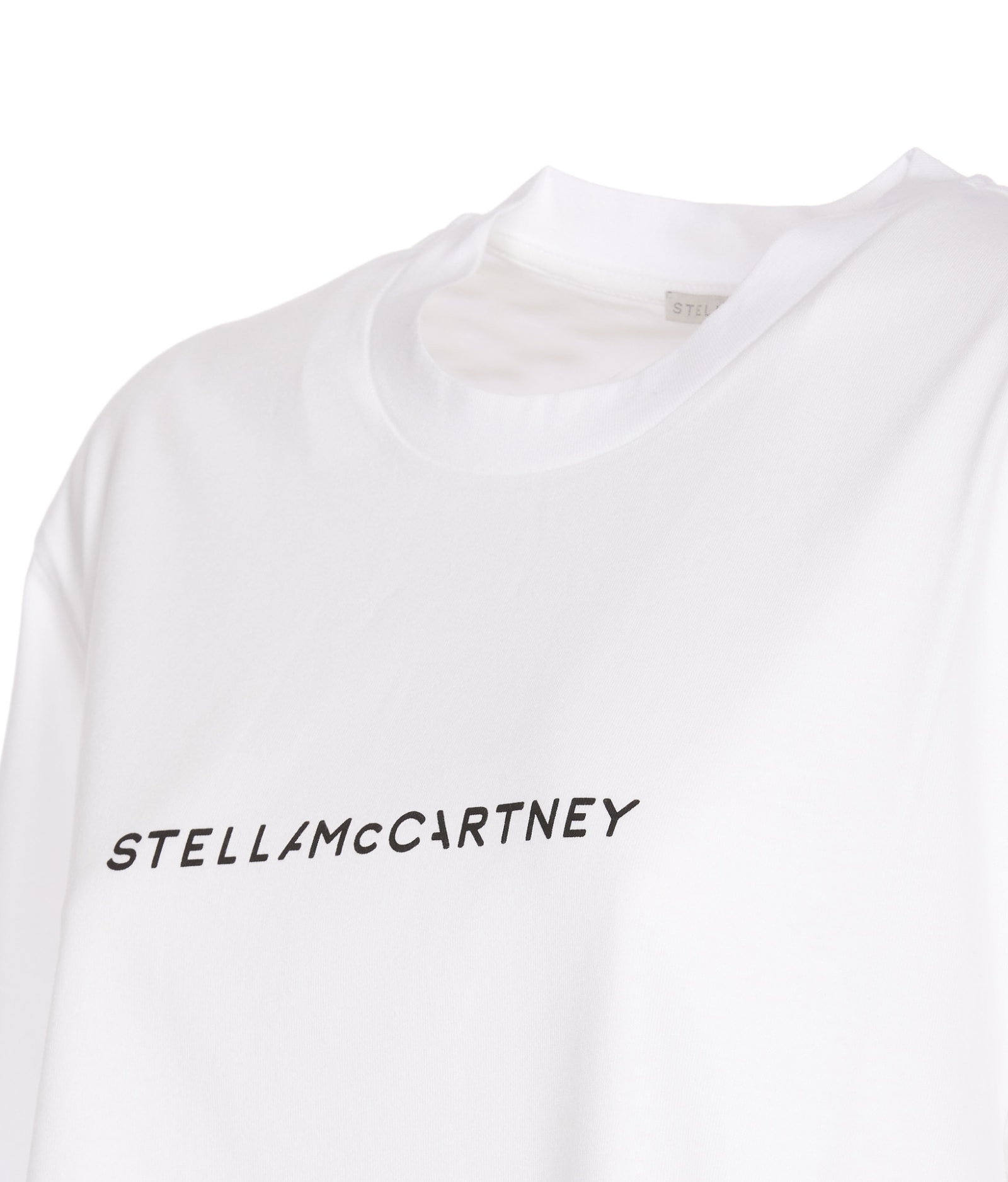 Shop Stella Mccartney Iconic Stella Logo T-shirt In Pure White