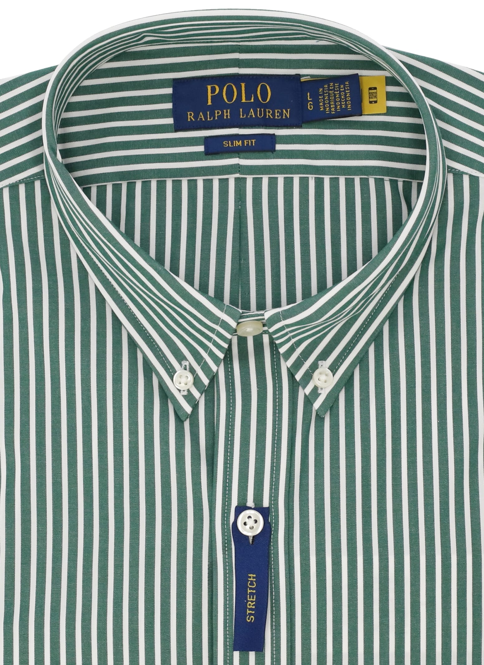 Polo Ralph Lauren Shirt Striped Pattern Collar Button-down In Green