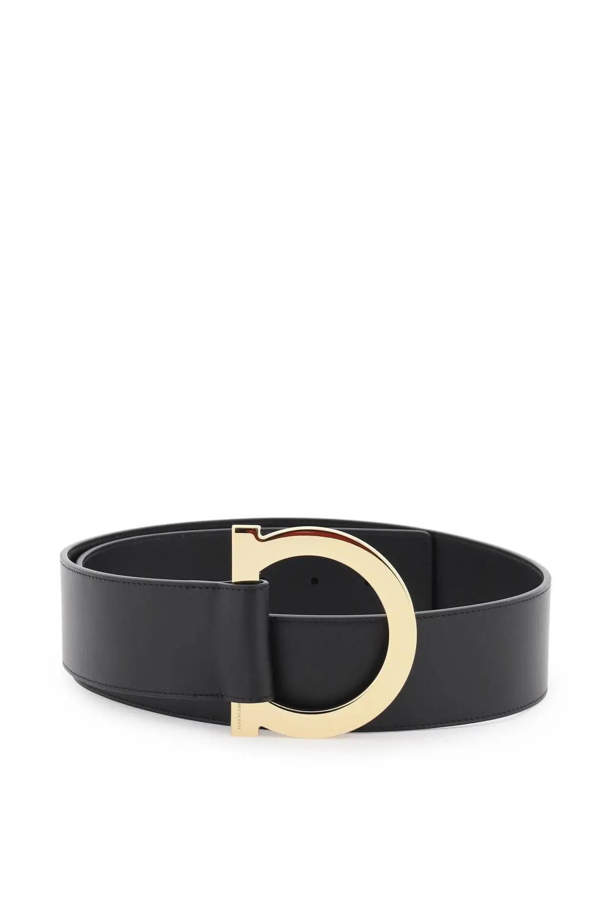 Shop Ferragamo Gancini Belt In Black