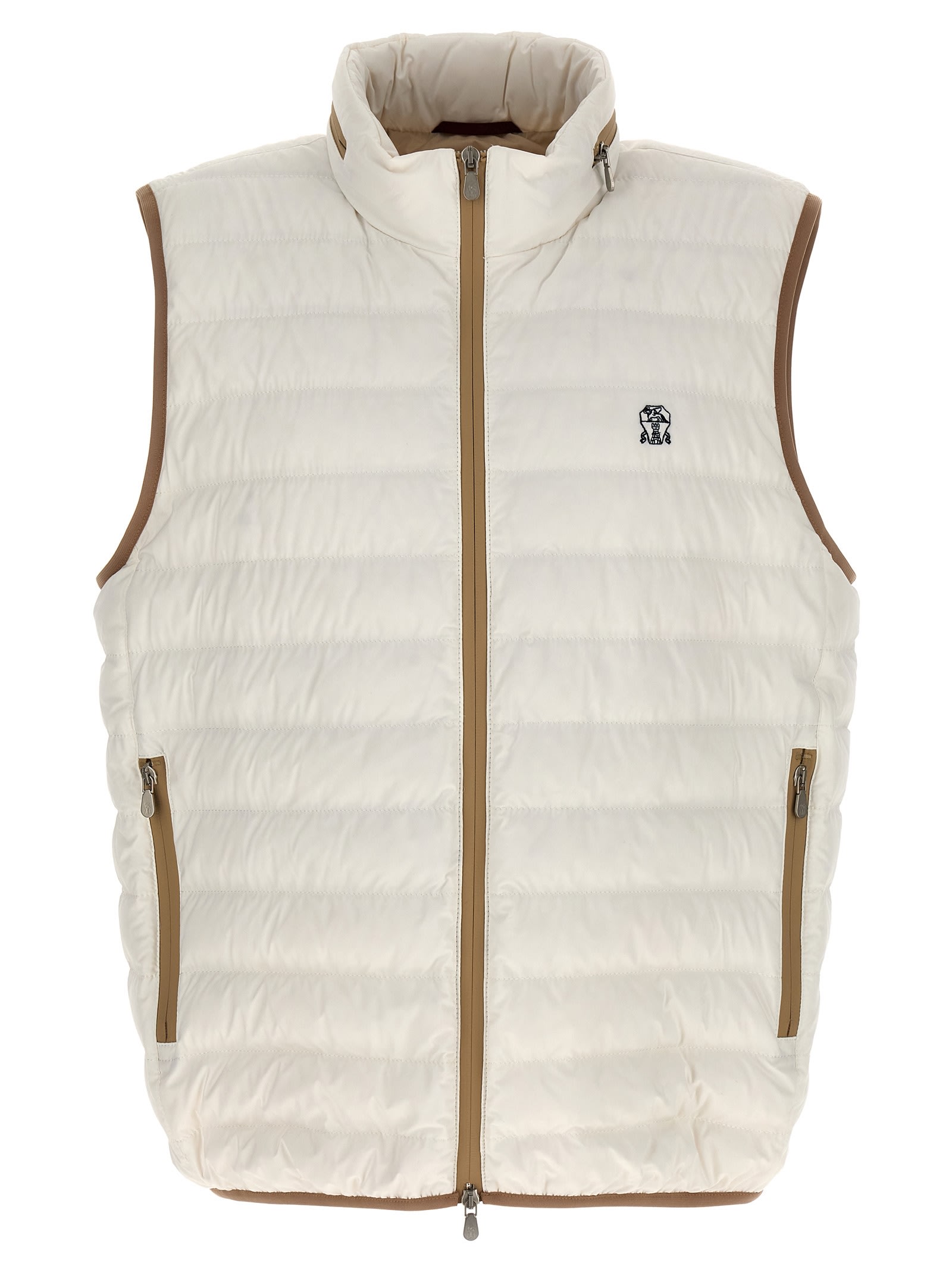 Padded Vest With Logo Embroidery