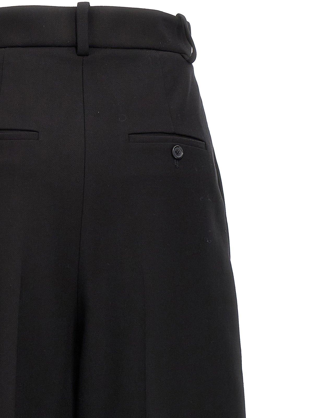 Shop Khaite Cessie High-waist Straight Leg Trousers In Black