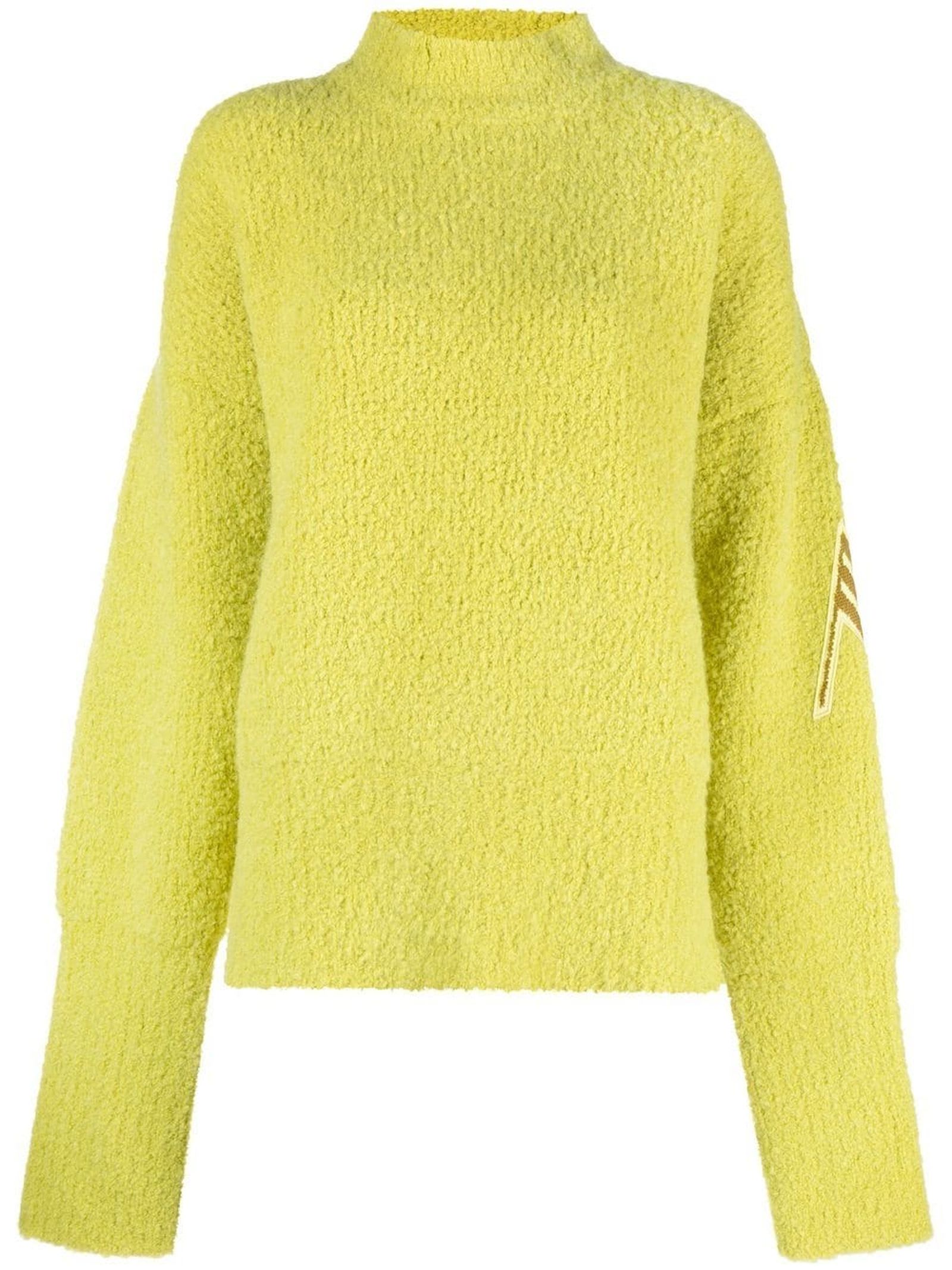 The Attico Lime Alpaca Blend Sweater