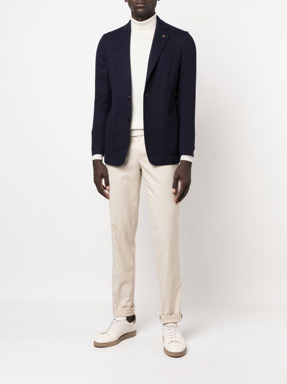 Colombo Wool Single-breasted Jacket In Blue