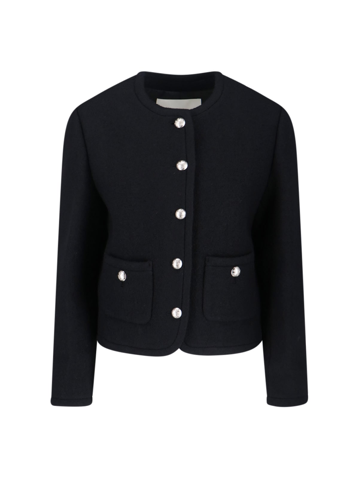 Dunst Tailored Tweed Jacket In Black