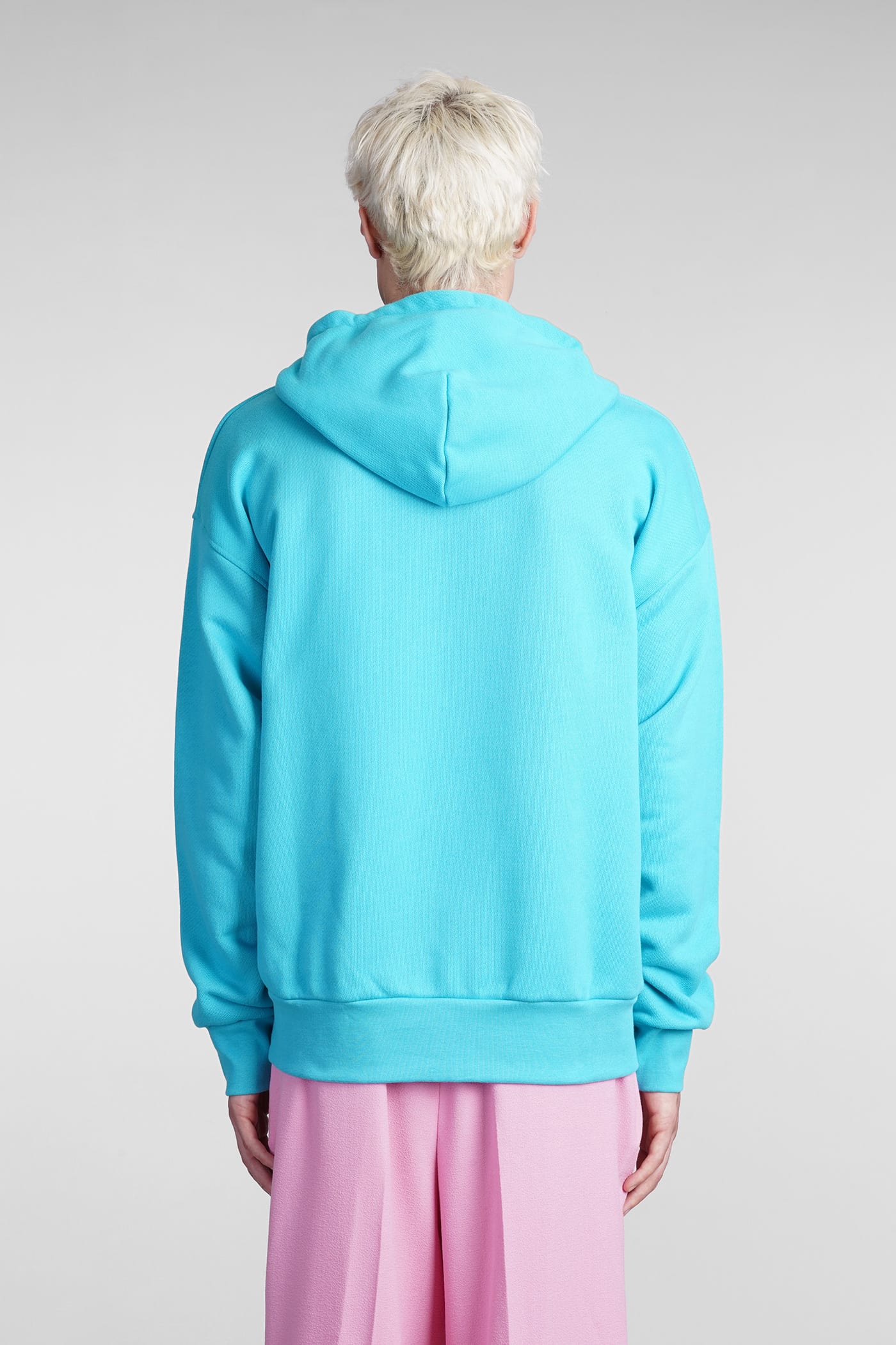 Shop Botter Sweatshirt In Cyan Cotton In Light Blue