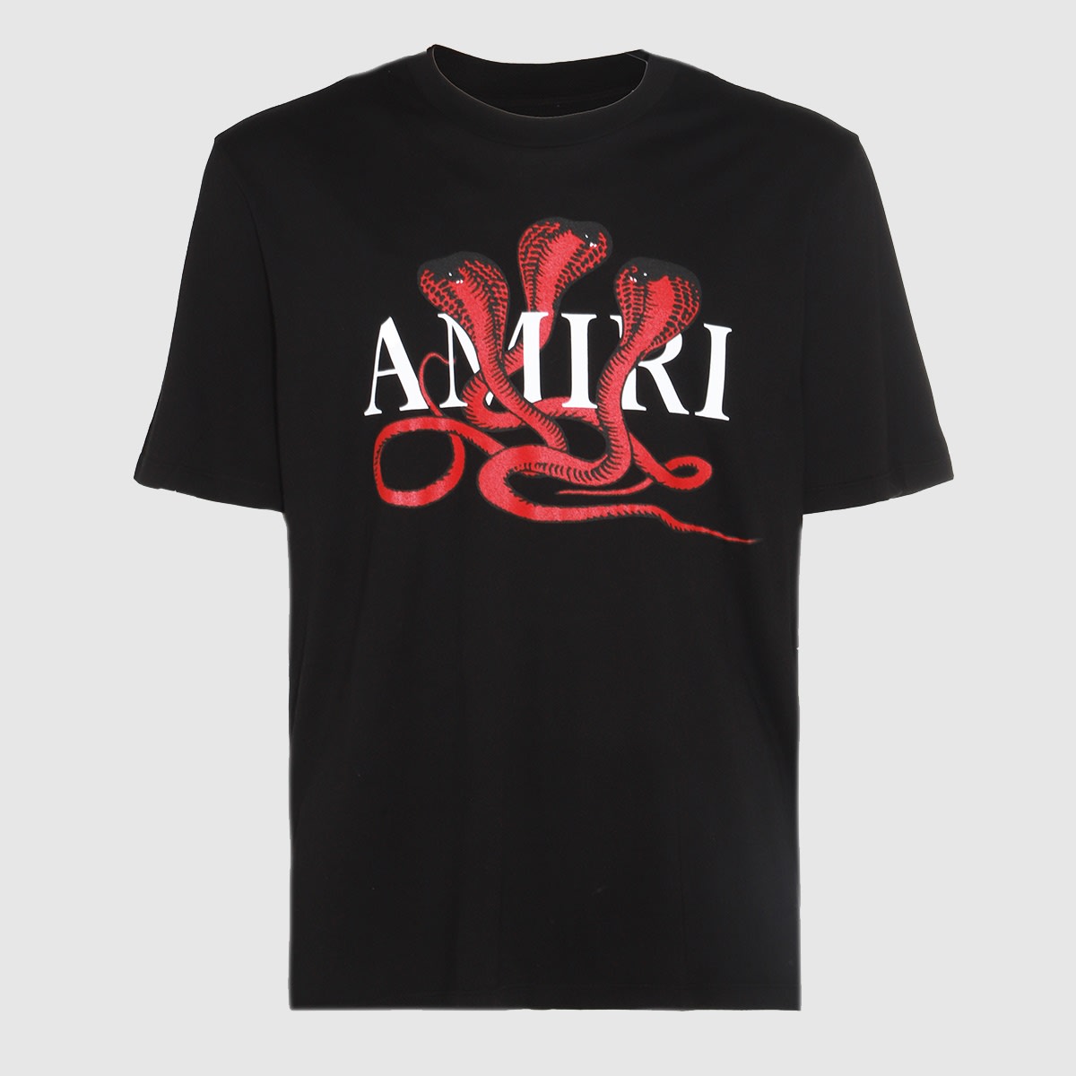 Shop Amiri Black Cotton T-shirt In Nero