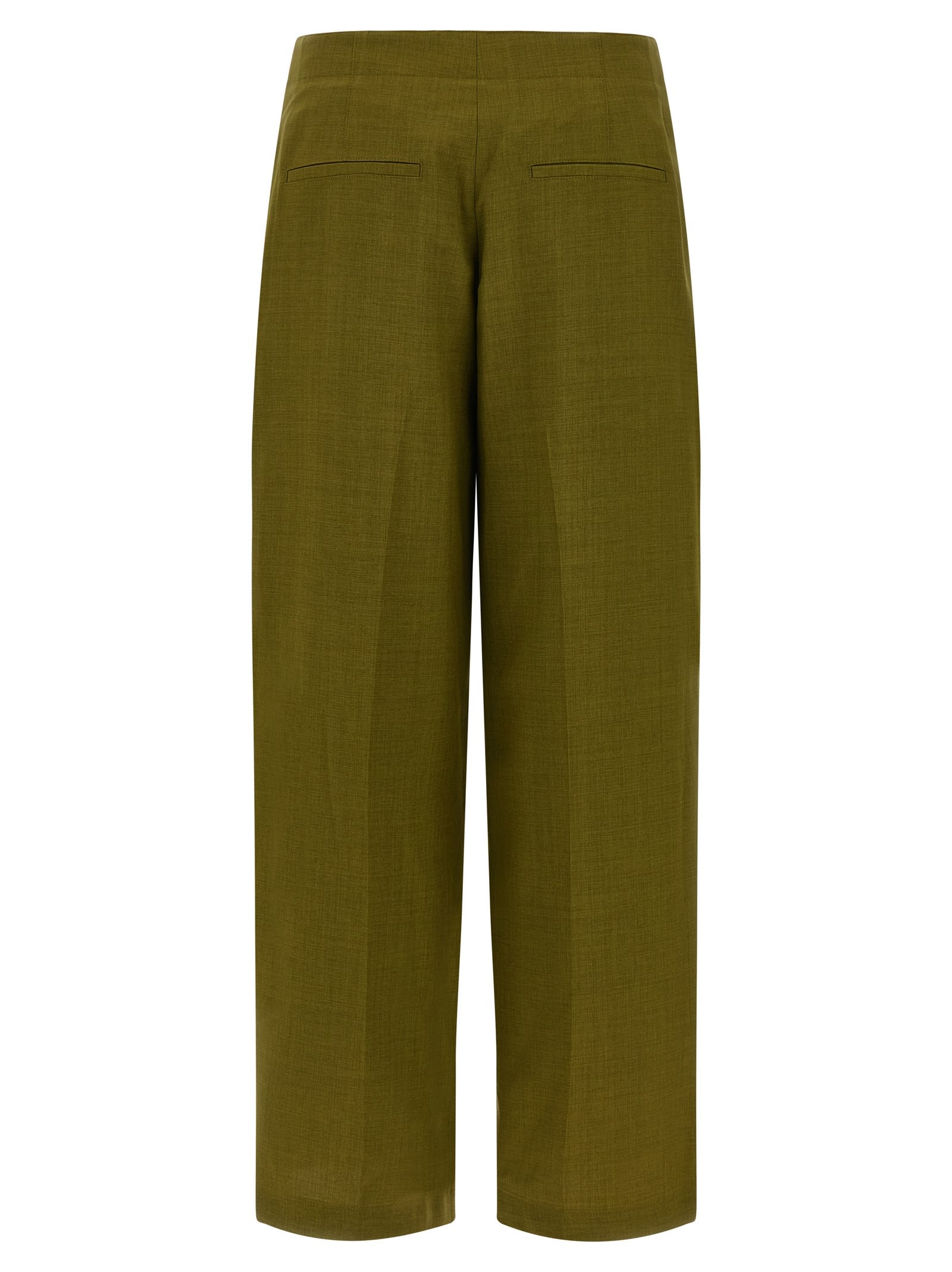 Theory Deep Pleat Pants In Green
