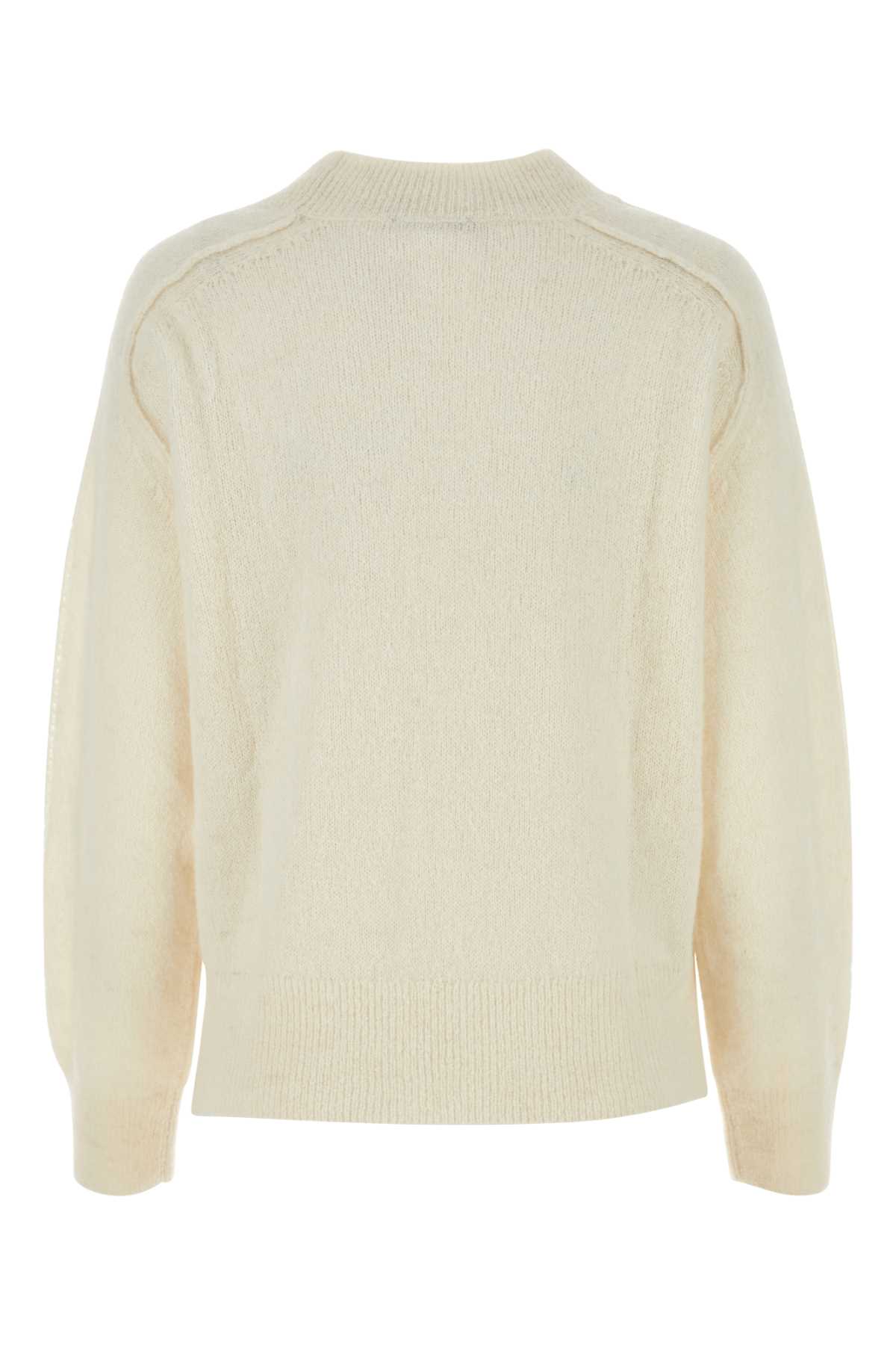 Shop Apc Ivory Alpaca Blend Naomie Sweater In Blanccasse