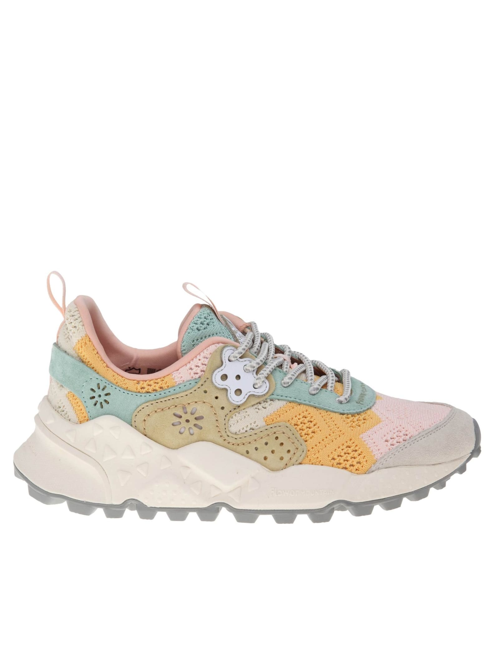 FLOWER MOUNTAIN KOTETSU SNEAKERS IN SUEDE AND FABRIC