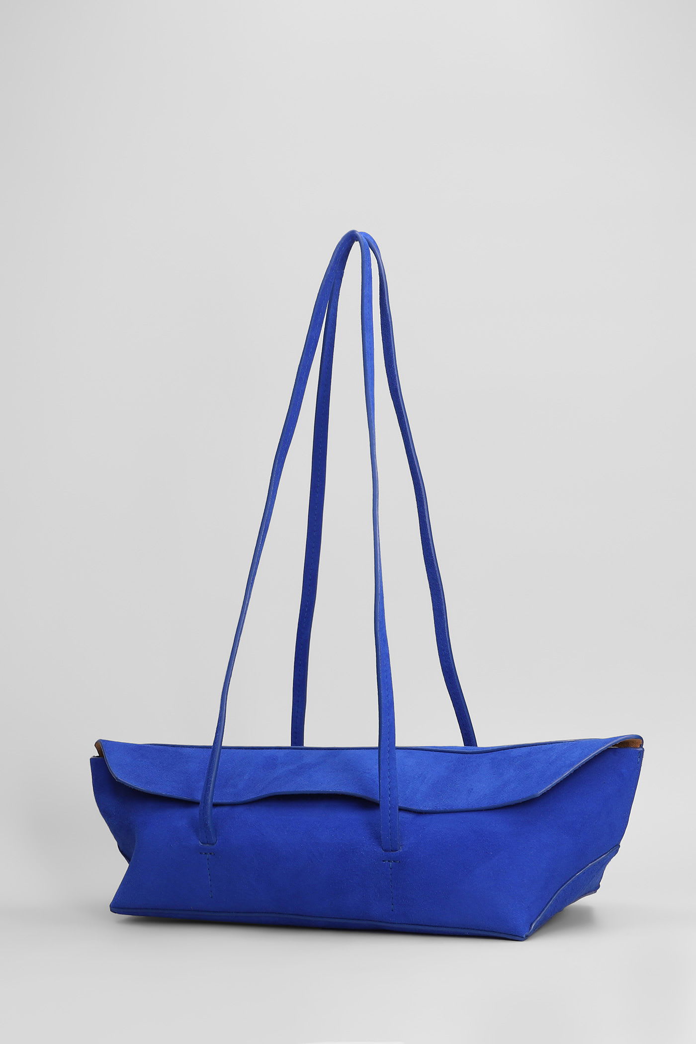 Christopher Esber Gondola Suede Mini Shoulder Bag In Blue Suede In Blue