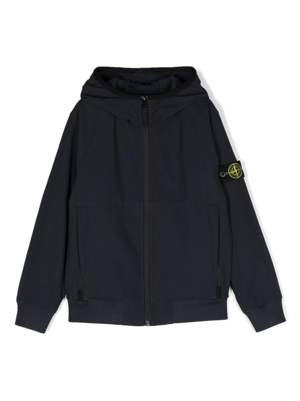Stone Island Junior Kids' Navy Blue Light Soft Shell-r E.dye Jacket In Recycled Polyester