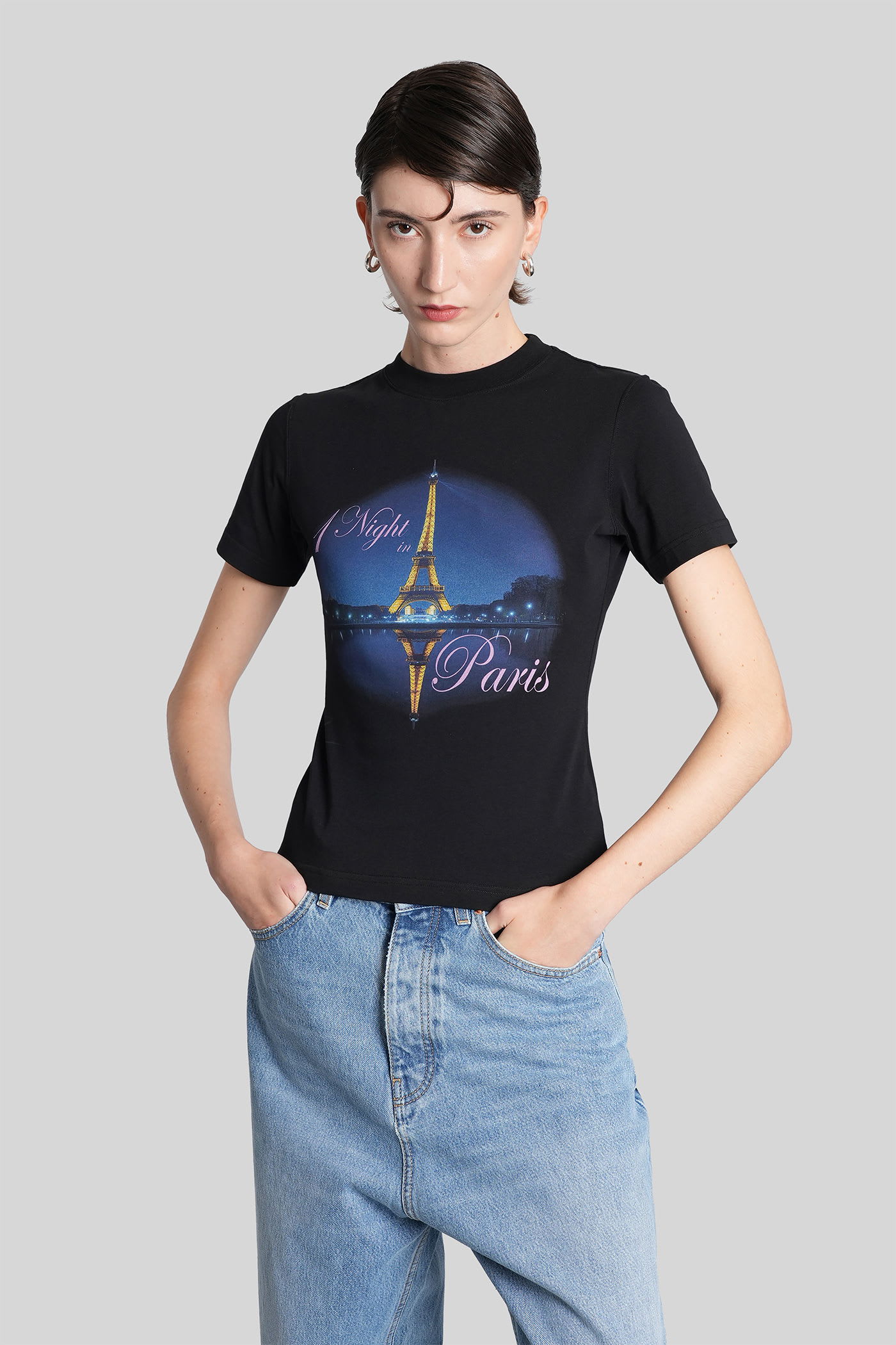 Vetements T-shirt In Black Cotton In Black