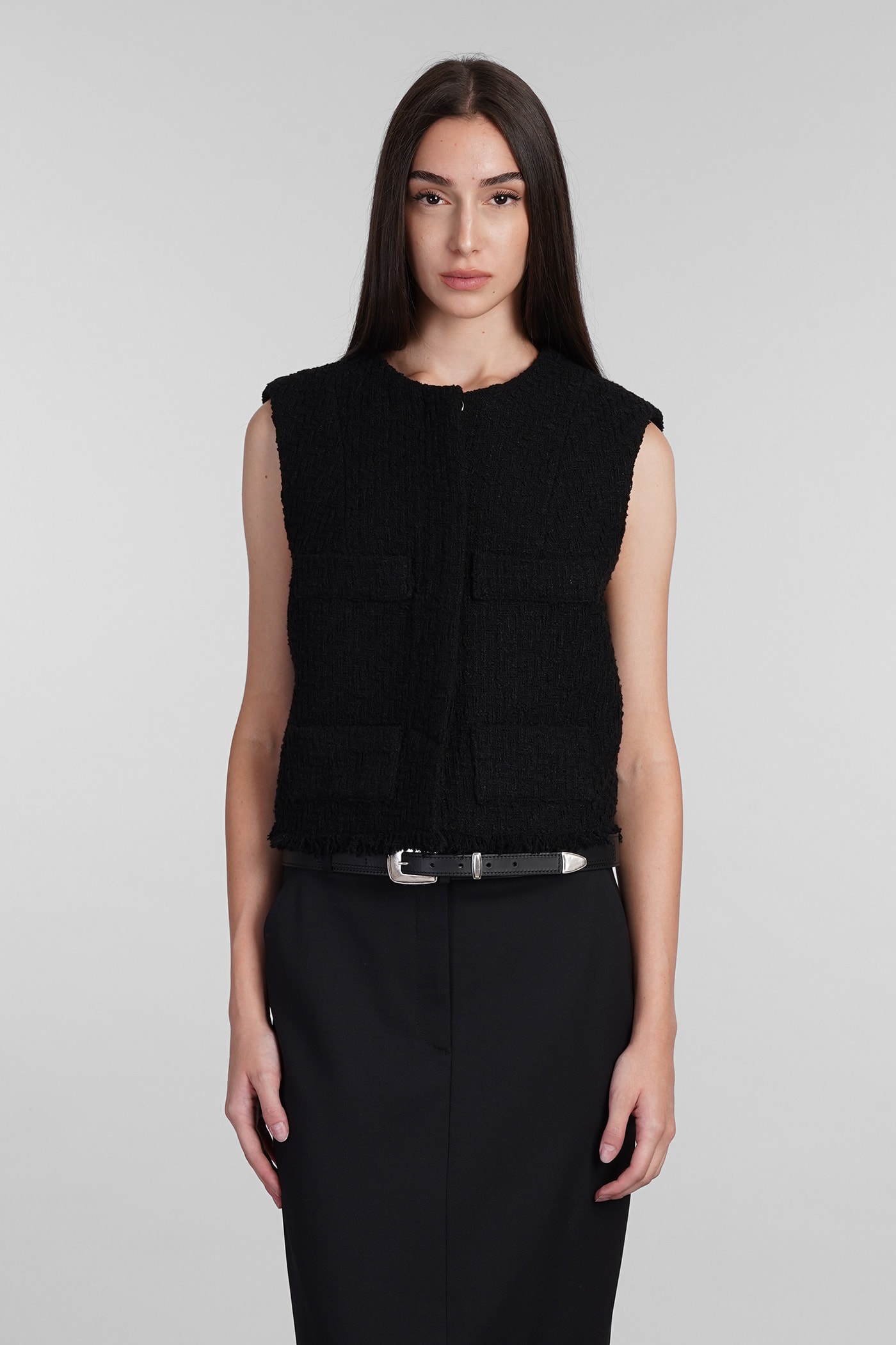 Shop Iro Ralphi Vest In Black Polyester