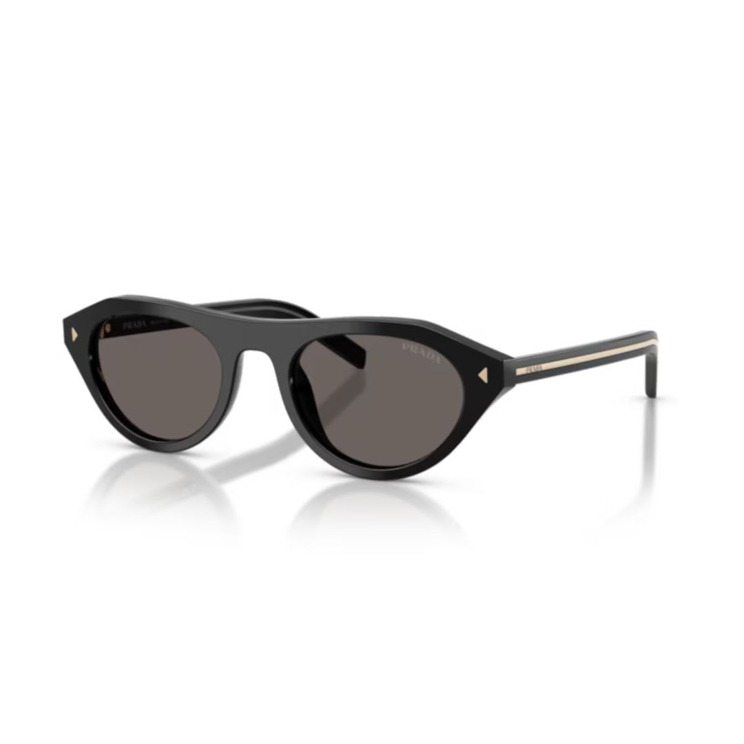 Prada Womens Black Pr B15s Oval-frame Acetate Sunglasses