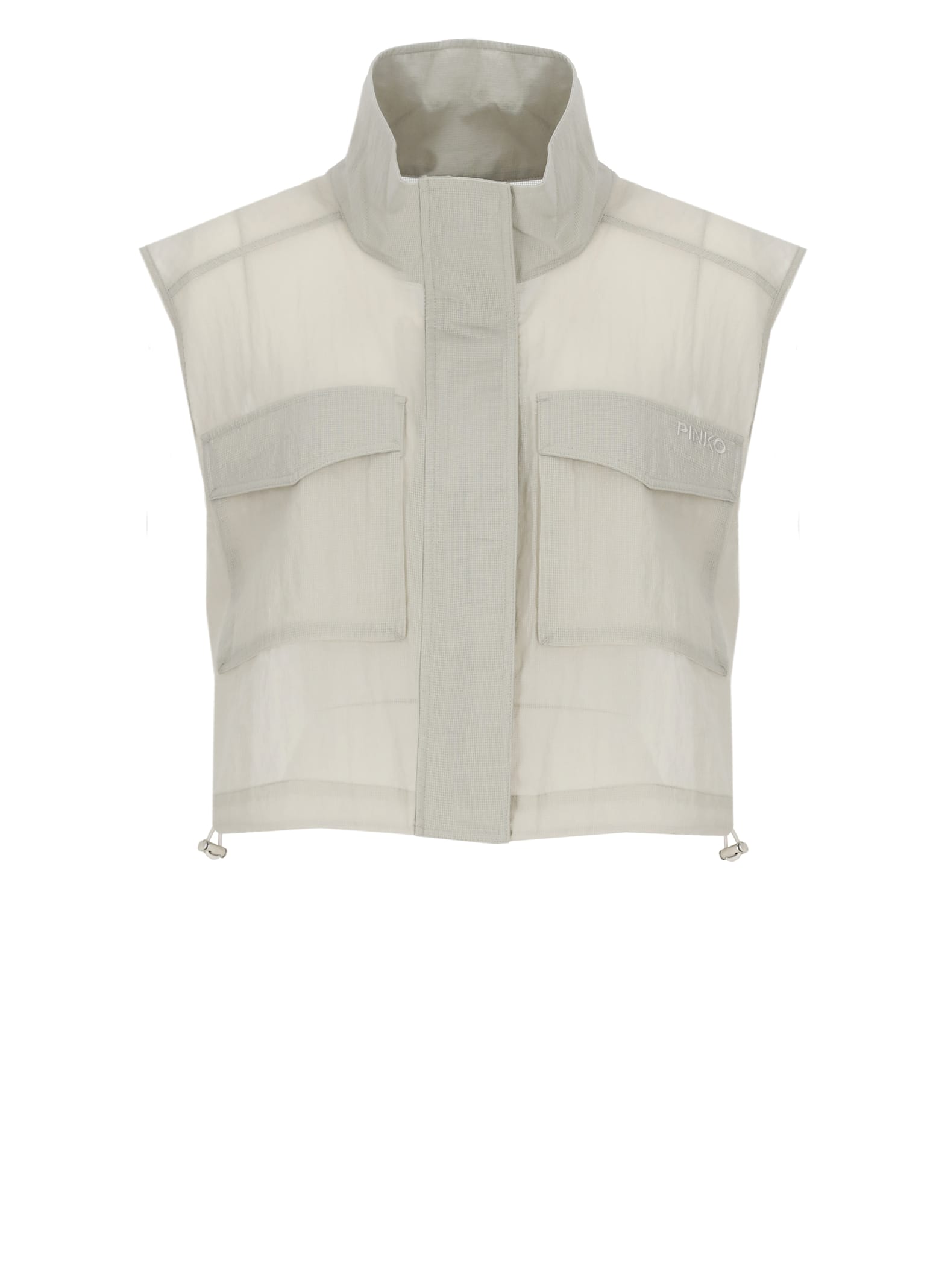 Shop Pinko Fisarmonica Gilet In Grey