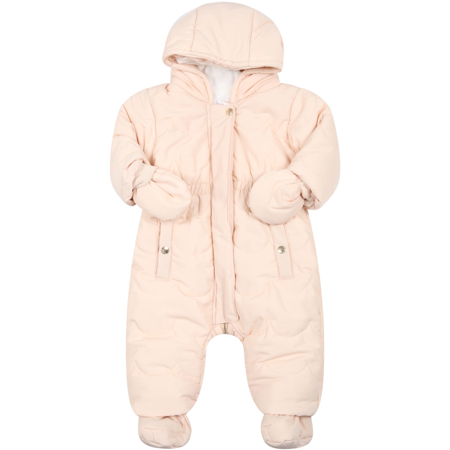 Chloé Pink Jumpsuit For Baby Girl