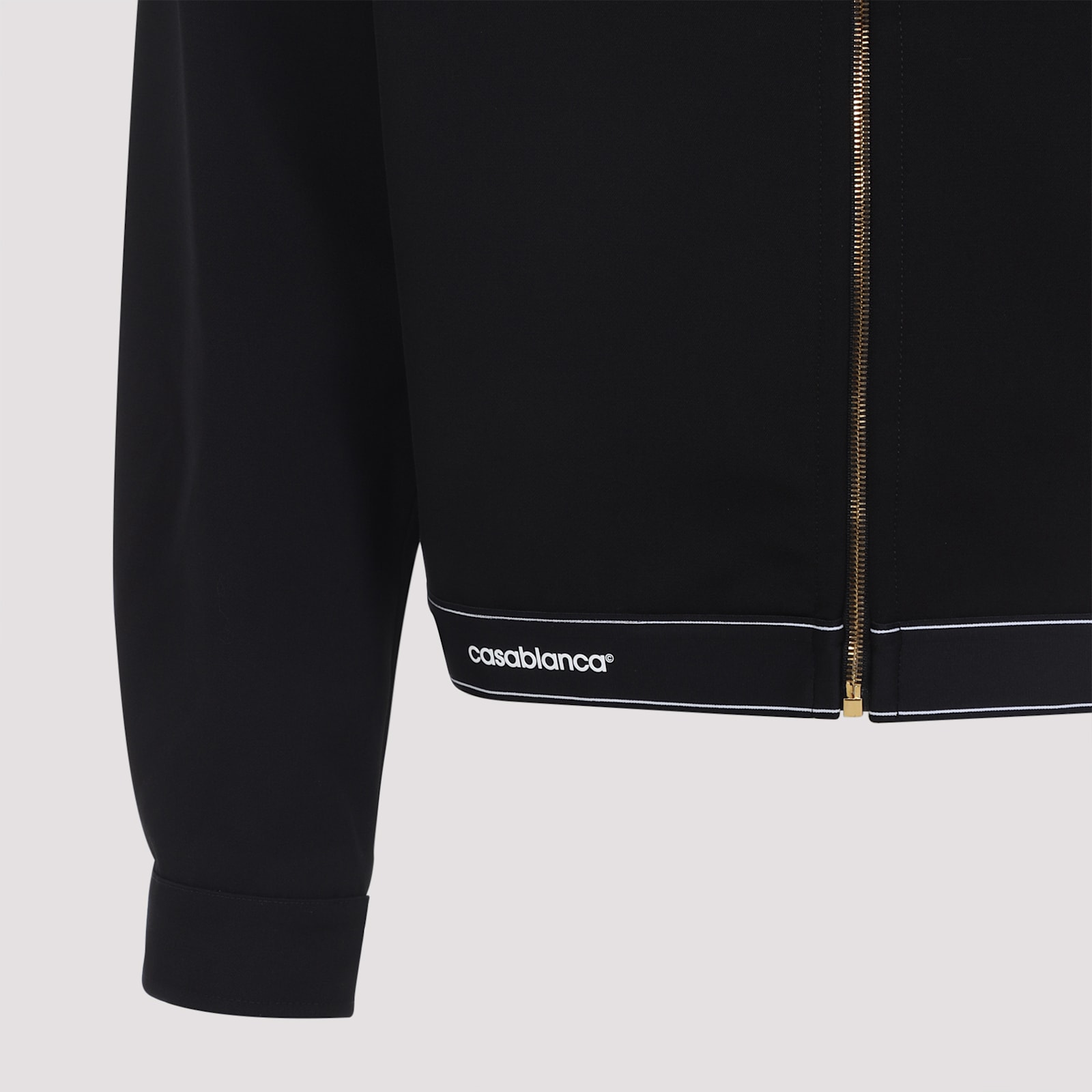 Casablanca Tailored Wool Jacket With Contrasting Logo In Black