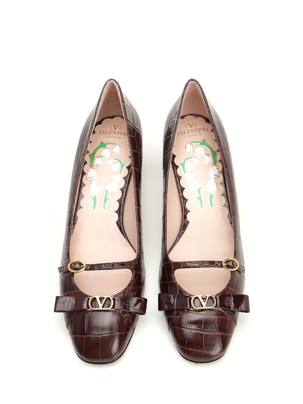 Shop Valentino Bowow Pumps In Brown