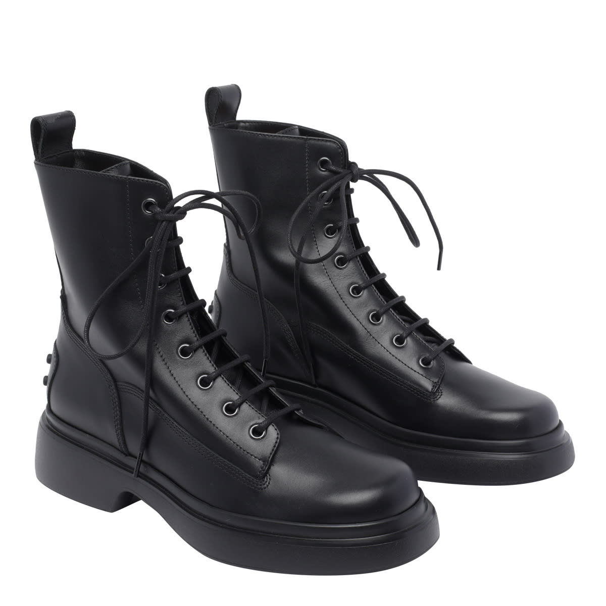 Tod's Leather Ankle Boots In Black