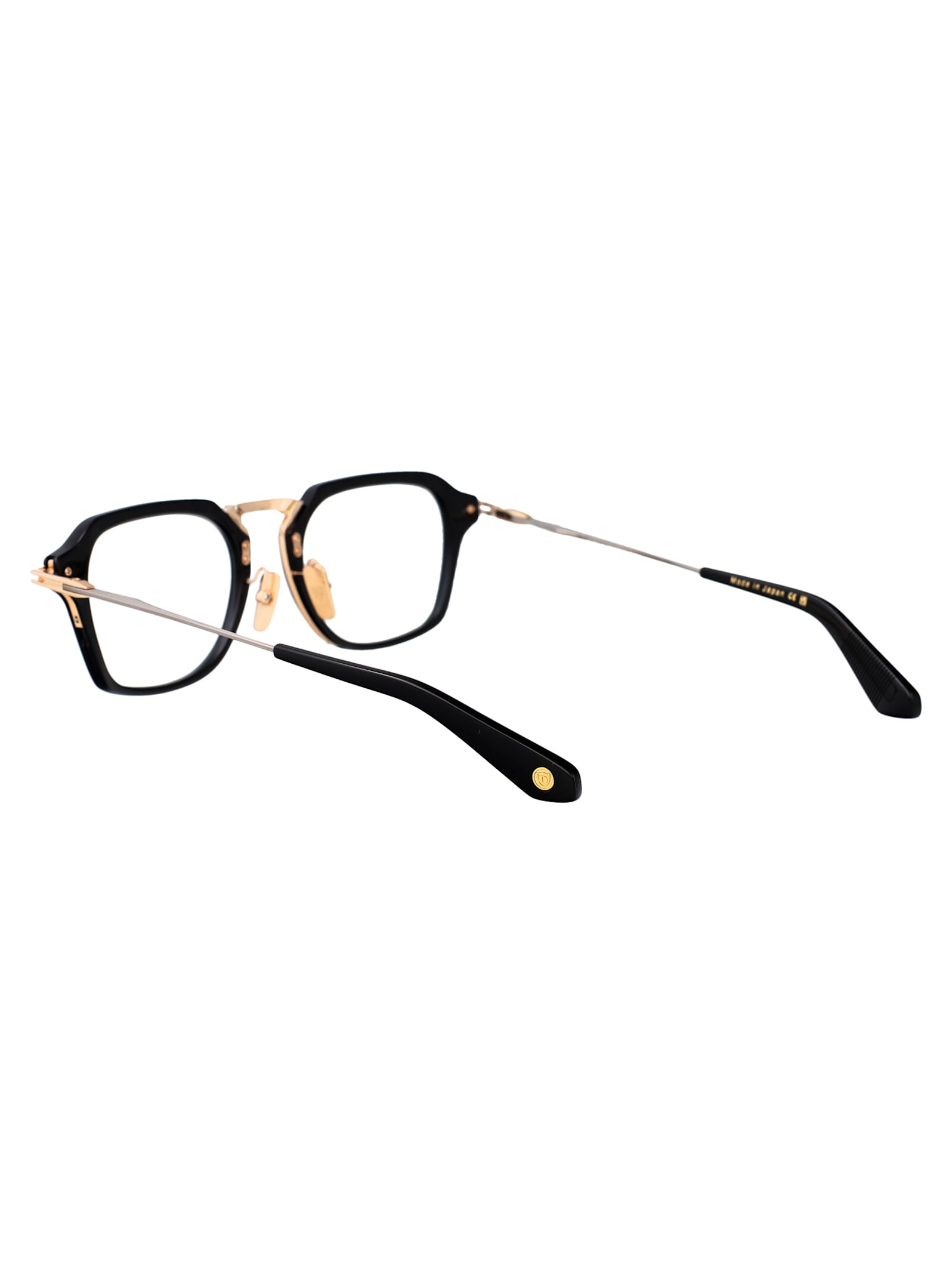 Dita Aegeus Glasses In Black - White Gold - Black Palladium W Clear