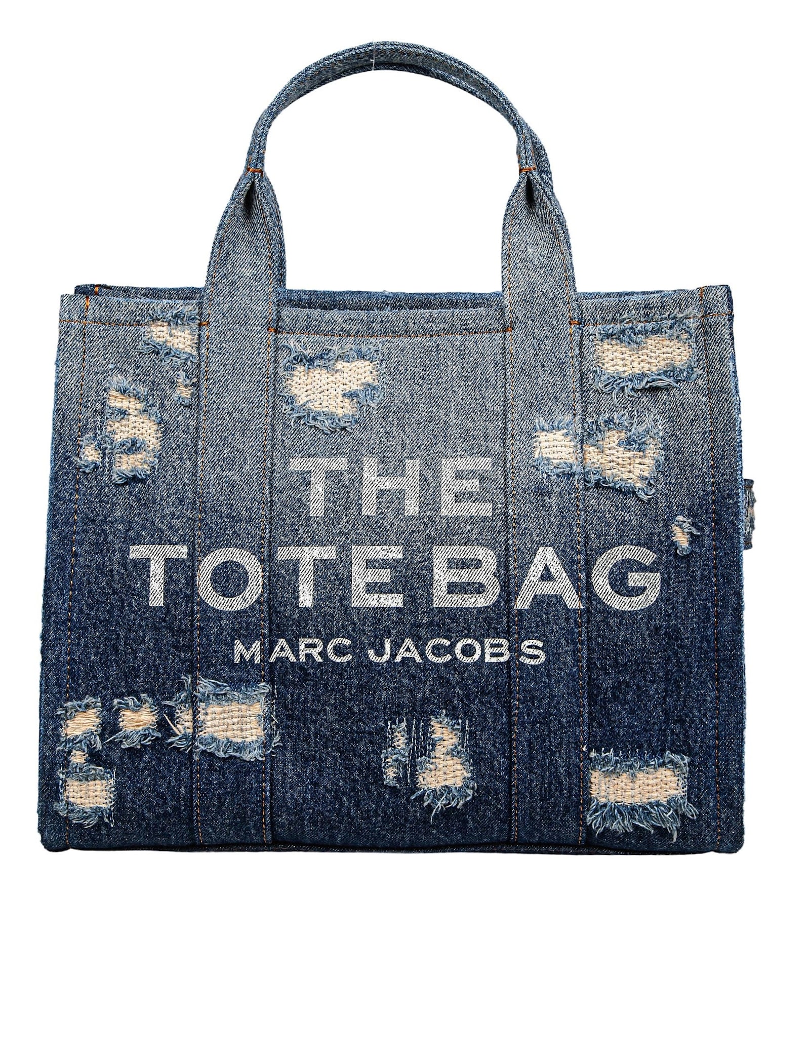 Marc Jacobs Marc Jacob The Rip And Repair Denim Medium Tote Bag In Indigo