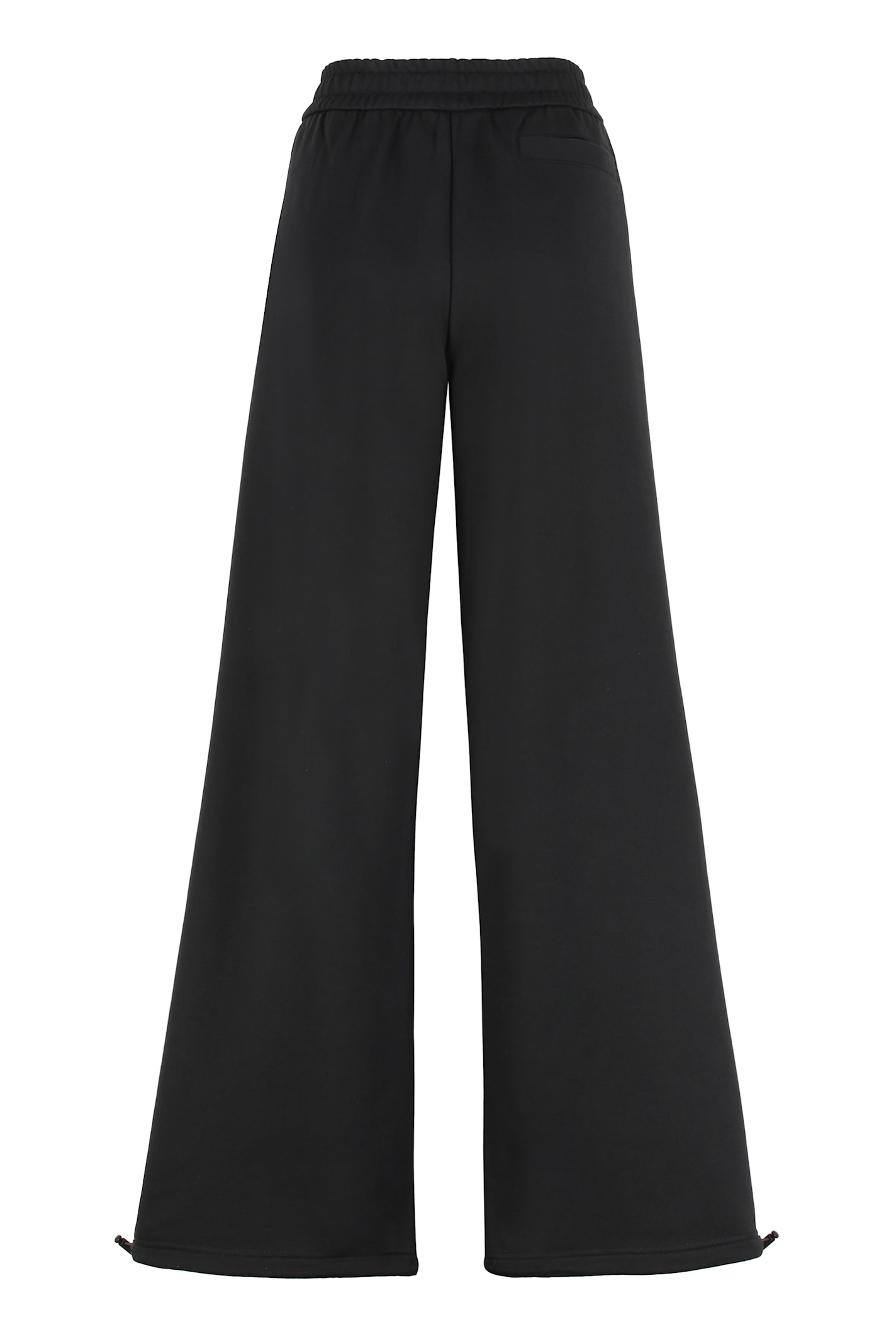Versace Jeans Couture Cotton Track-pants Featuring Adjustable Drawstrings In Black
