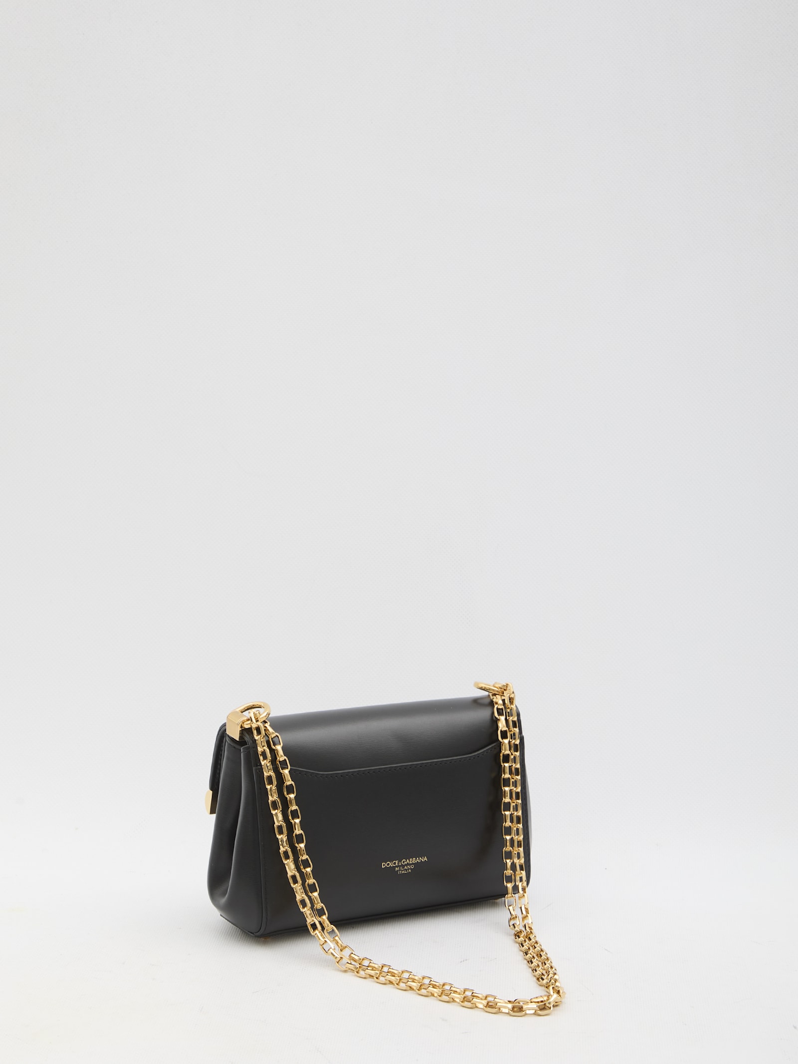 Dolce & Gabbana Marlene Mini Leather Shoulder Bag In Black