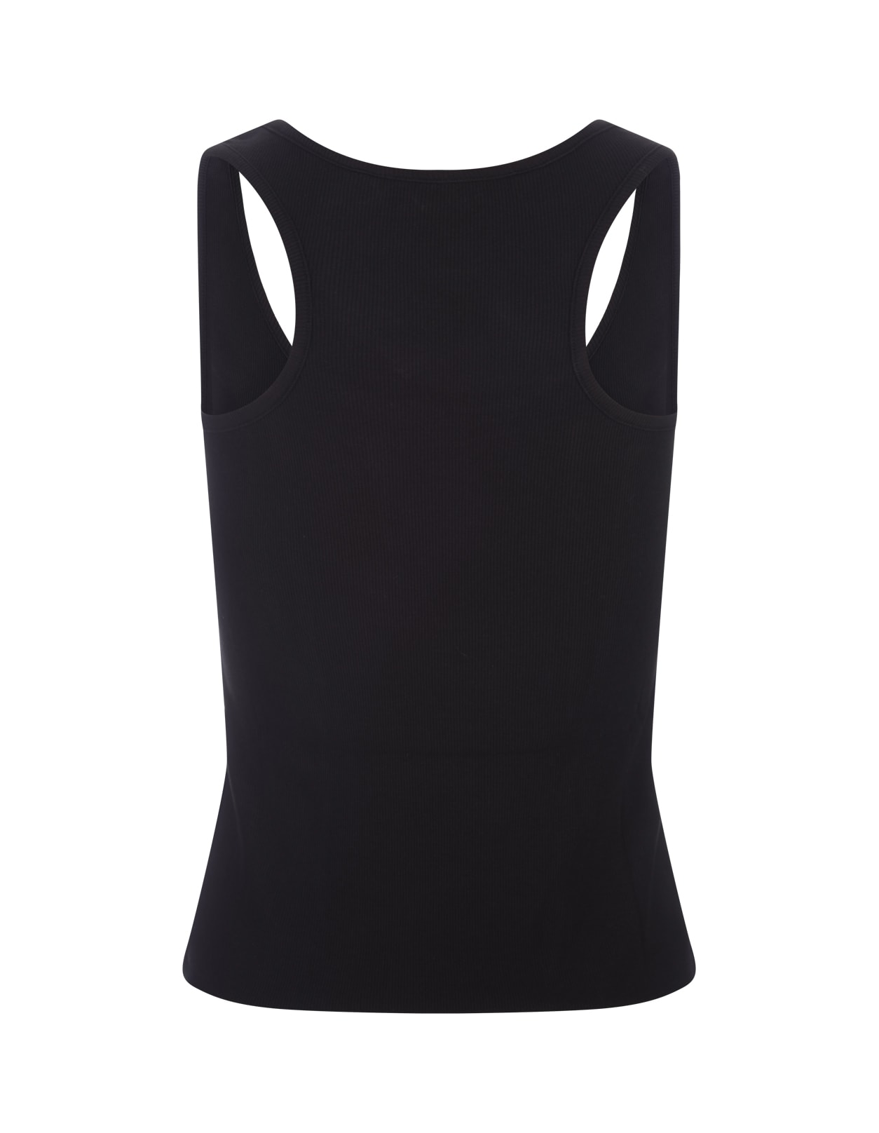Shop Palm Angels Black Embroidered Tank Top