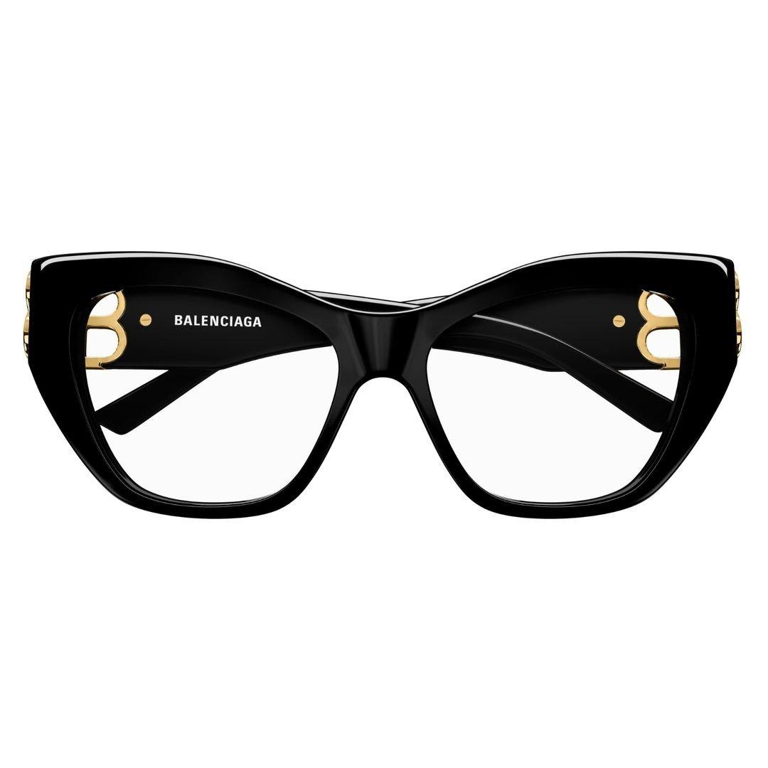 Shop Balenciaga Cat-eye Frame Glasses In 001 Black Black Transpare