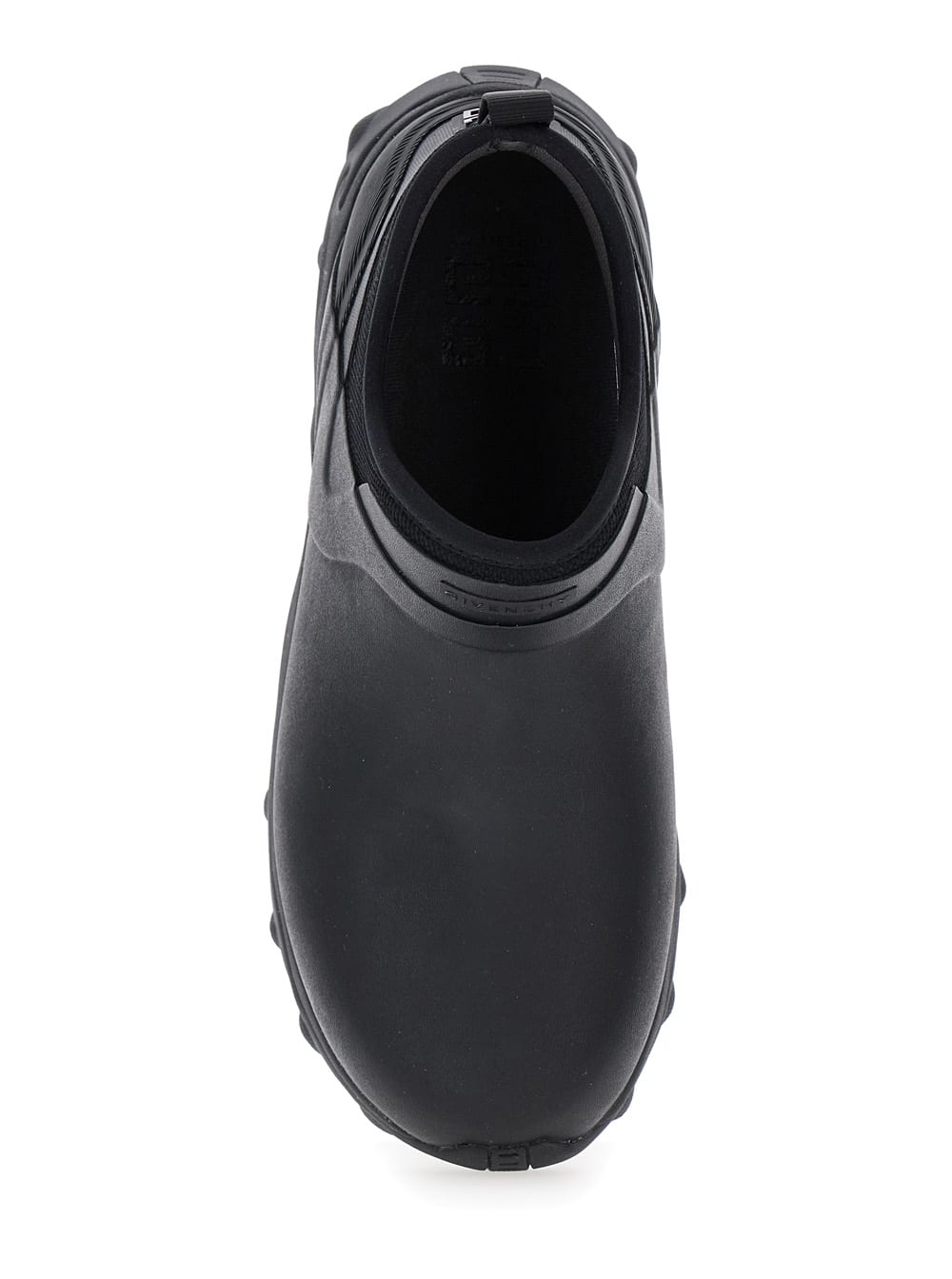 Shop Givenchy Black Ankle Boots With 4g Motif In Rubber And Fabric Man