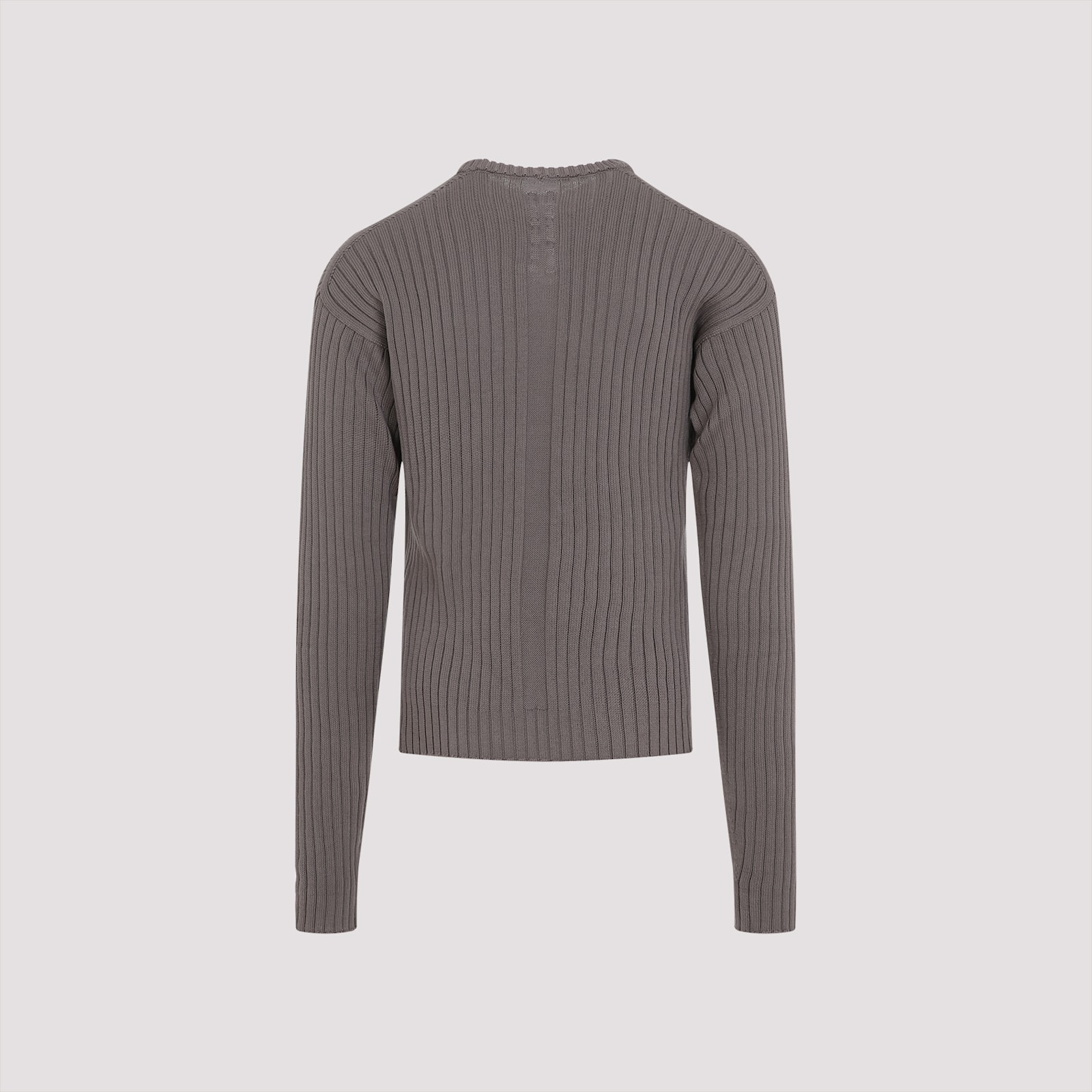 Rick Owens Gray Hollywood Round Neck Sweater In Brown