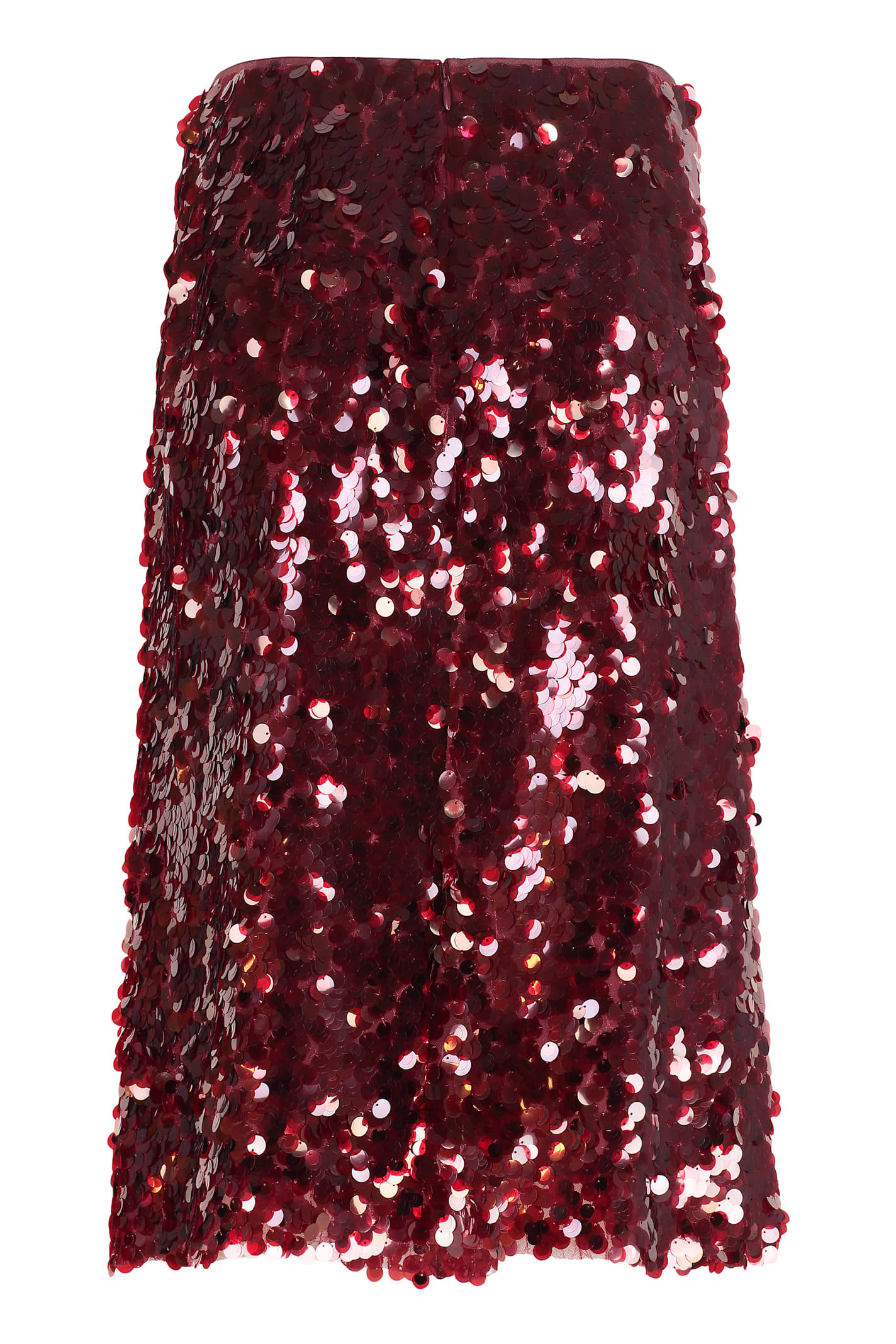 Vince Sequin Skirt In Red