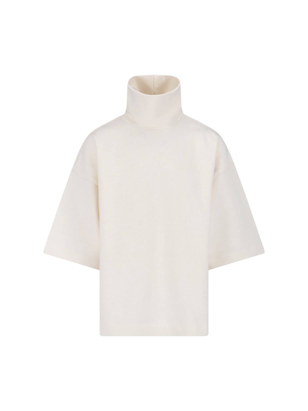 Shop Fear Of God Turtleneck Shirt In Cream