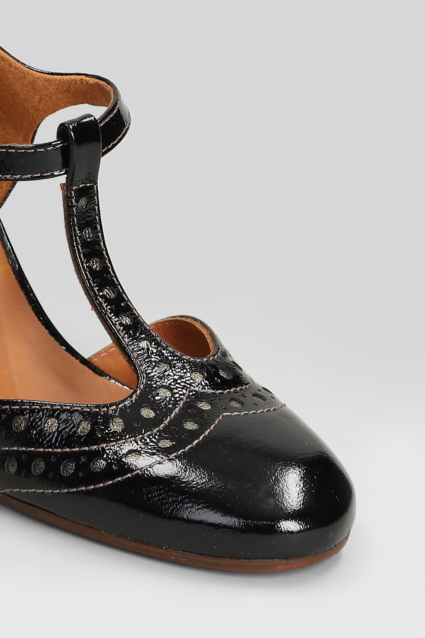 Chie Mihara 80mm T-bar Block-heel Pumps In Black