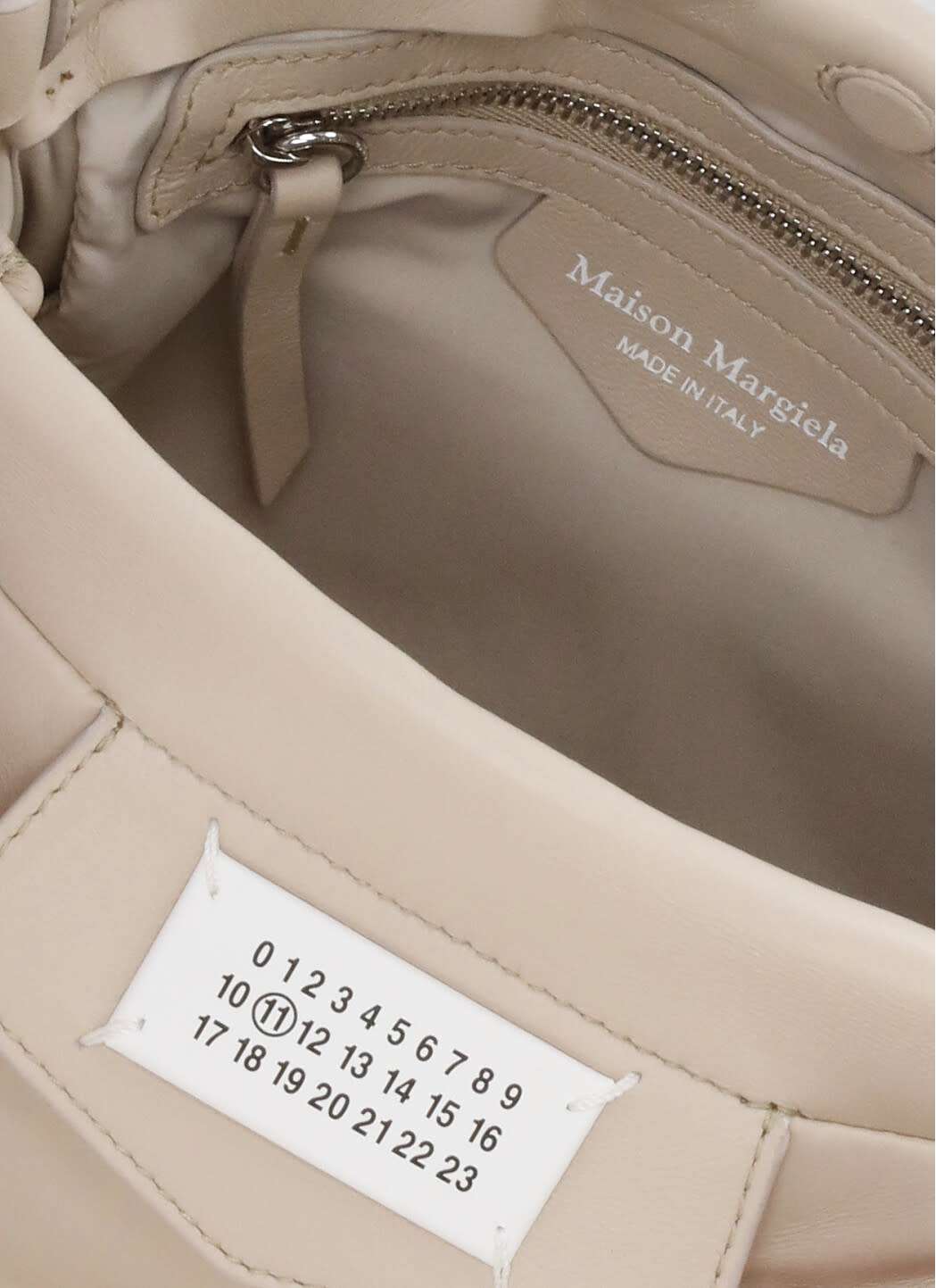 Shop Maison Margiela Glam Slam Classic Shoulder Bag In Beige