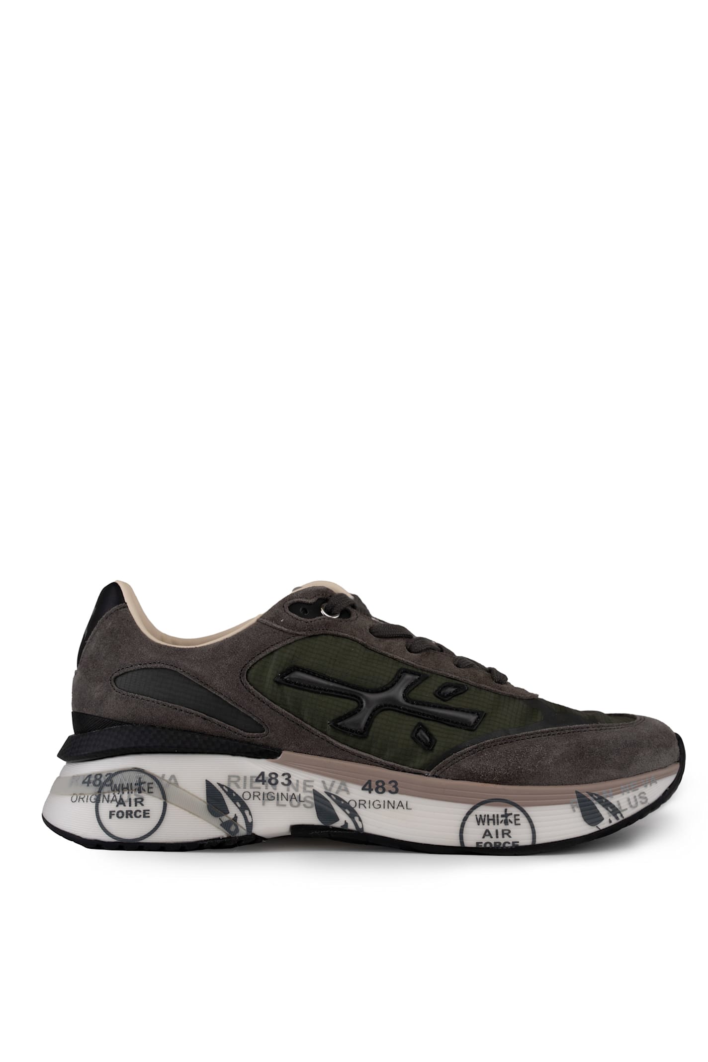 PREMIATA MOE RUN 7106 SNEAKERS IN SUEDE AND FABRIC 