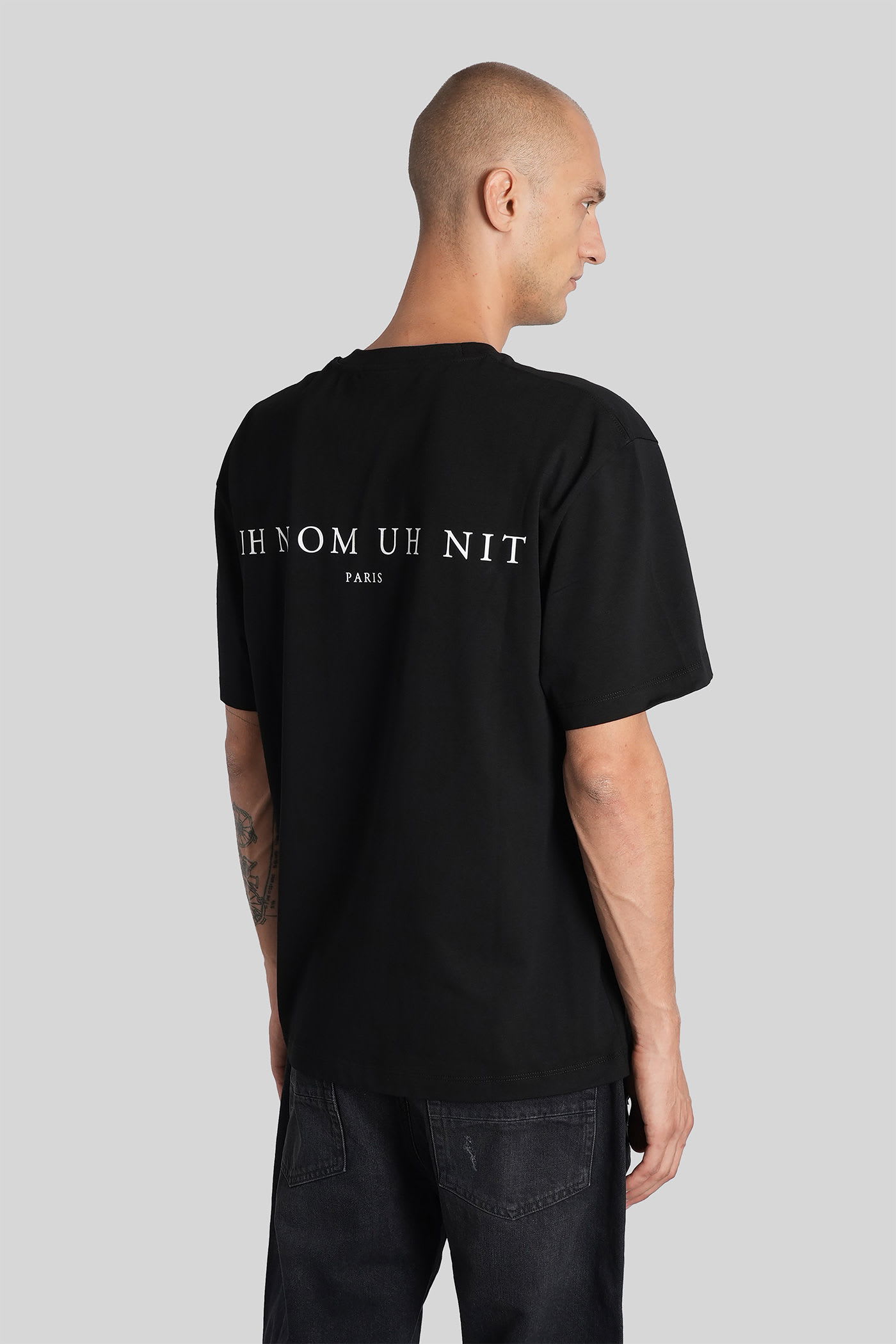 Ih Nom Uh Nit Graphic Printed Crewneck T-shirt In Black