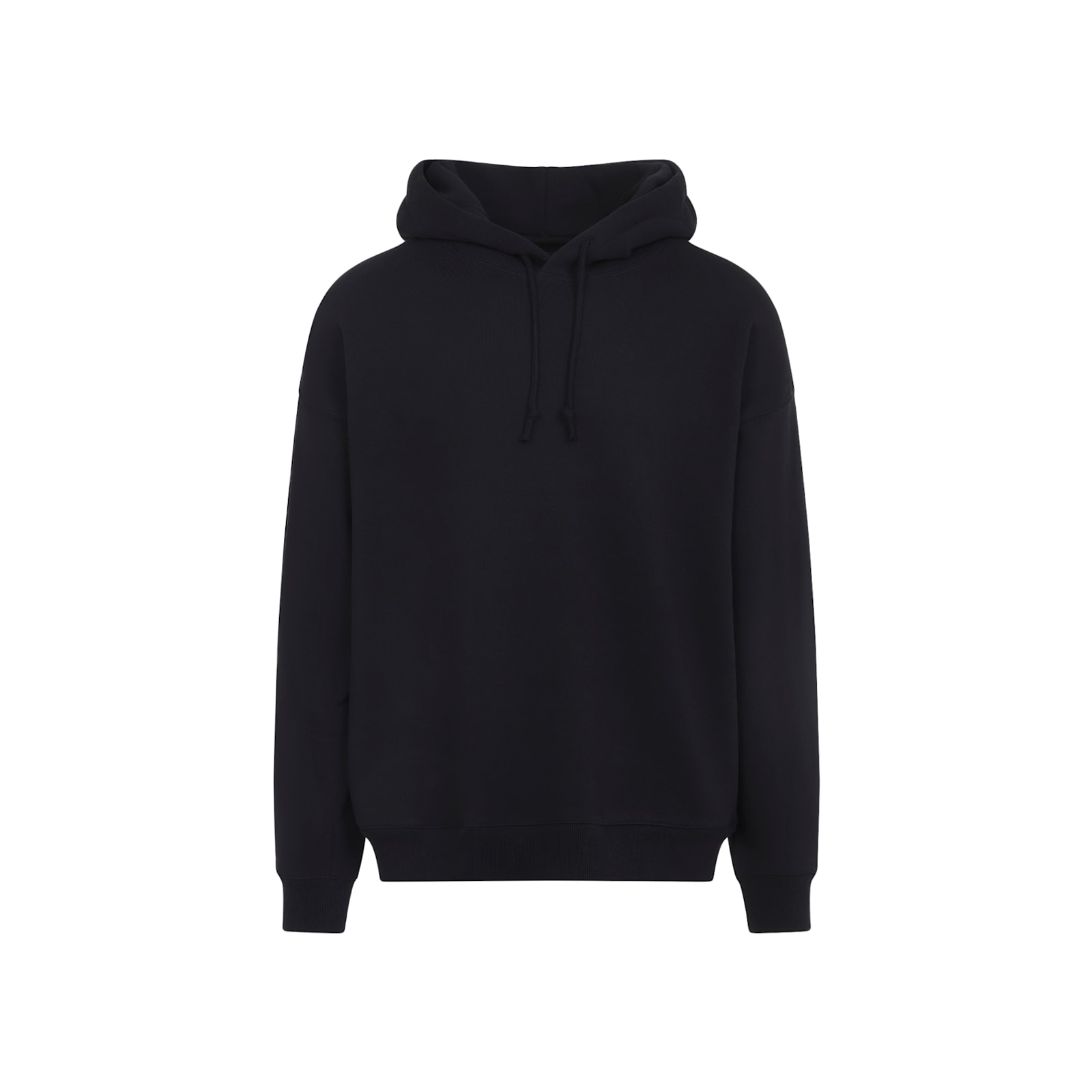 Y-3 Graphic Black Cotton Hoodie With Contrasting White Artwork In Black