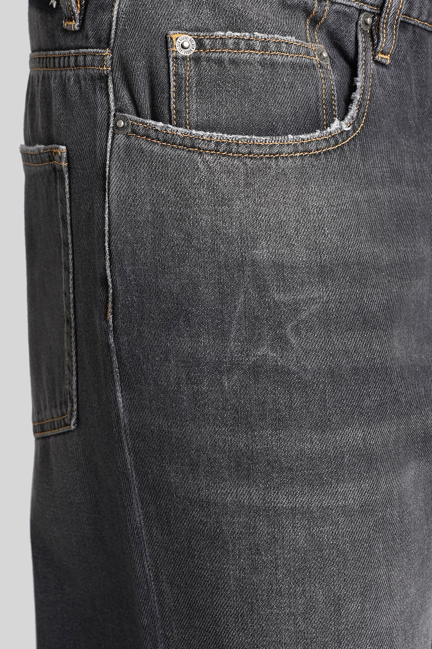 Golden Goose Cory Loose Skate Jeans In Black Denim In Gray