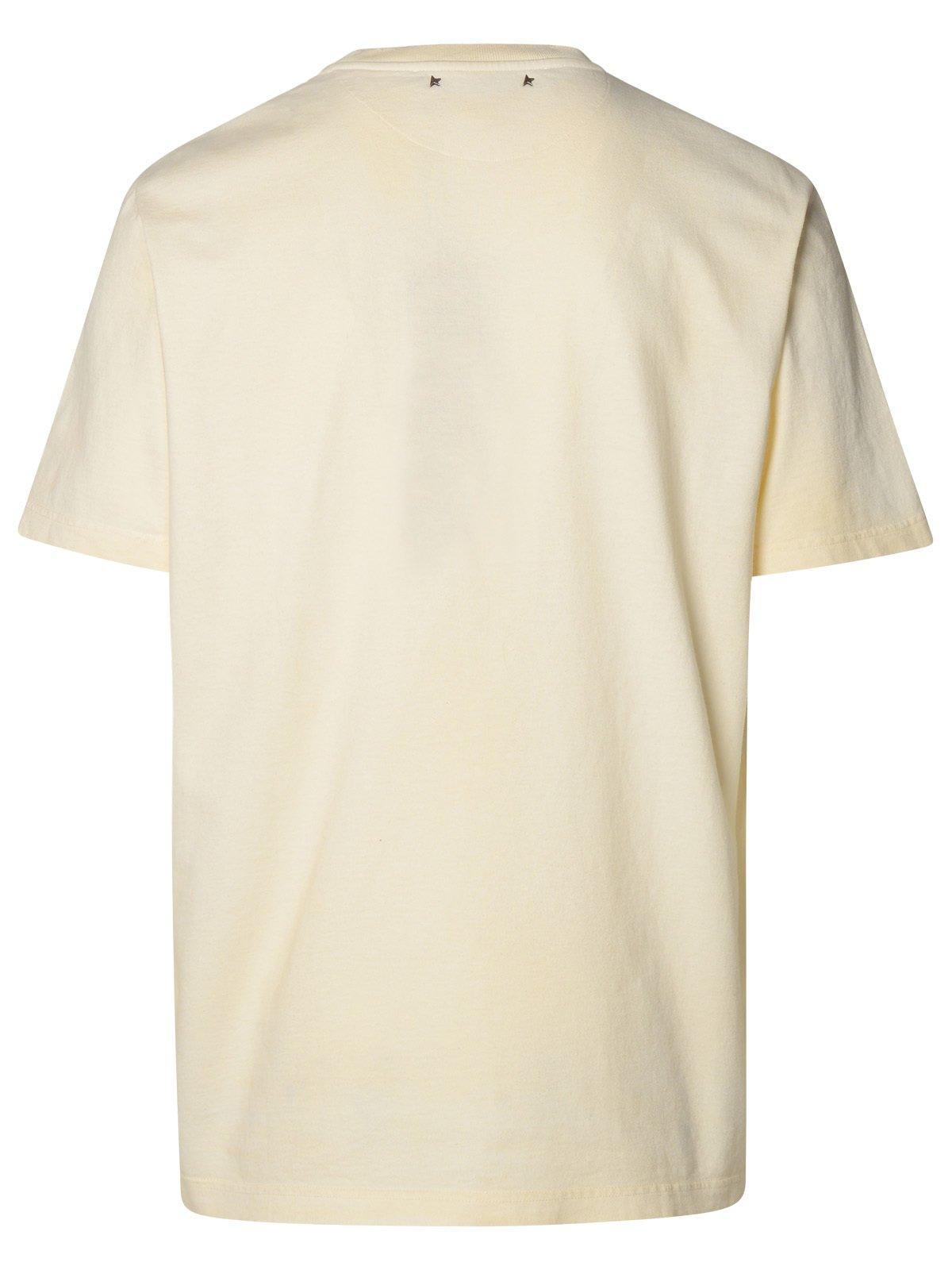 Shop Golden Goose Logo Printed Crewneck T-shirt In White
