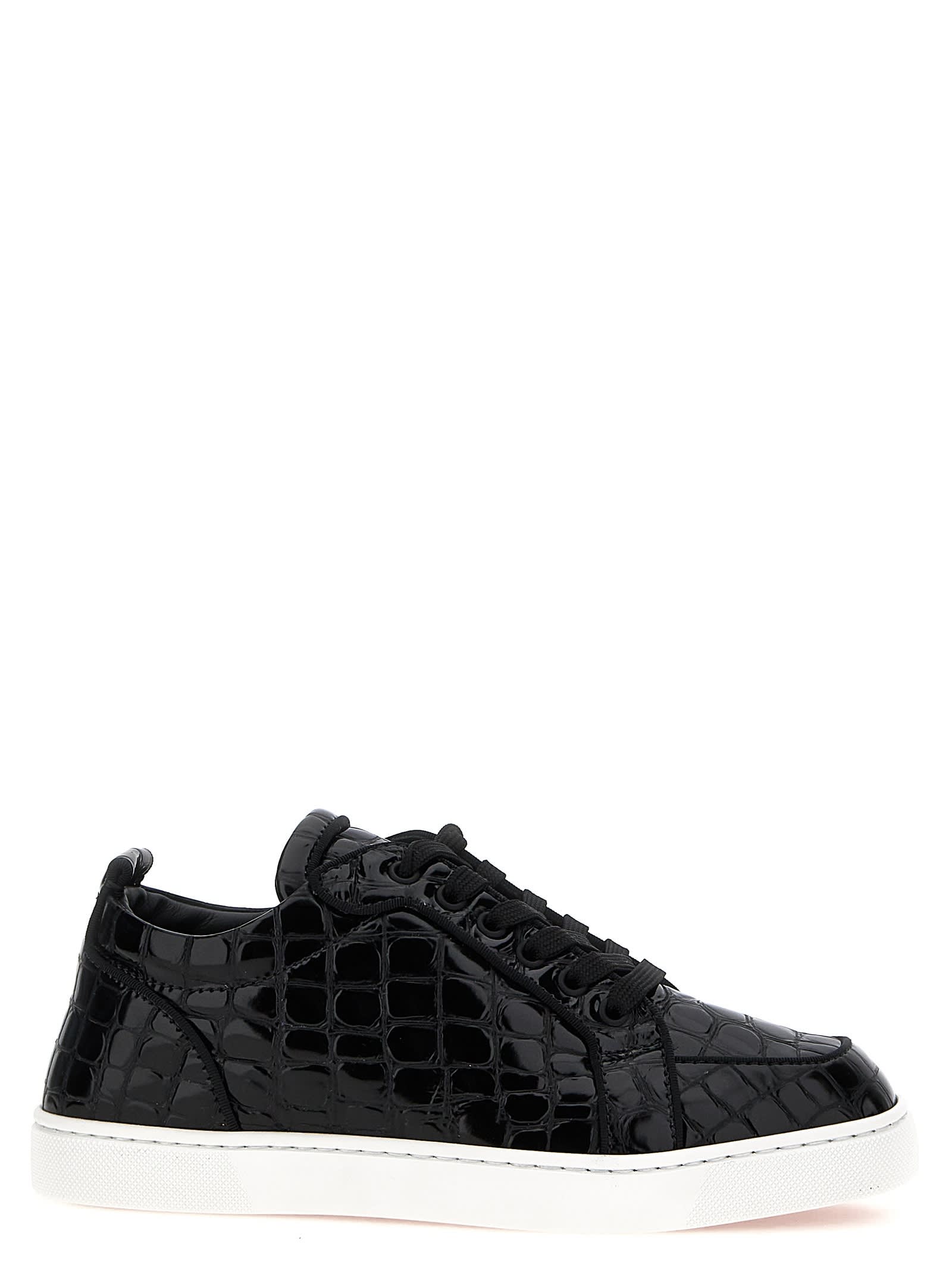 Shop Christian Louboutin Rantulow Orlato Flat Sneakers In Black