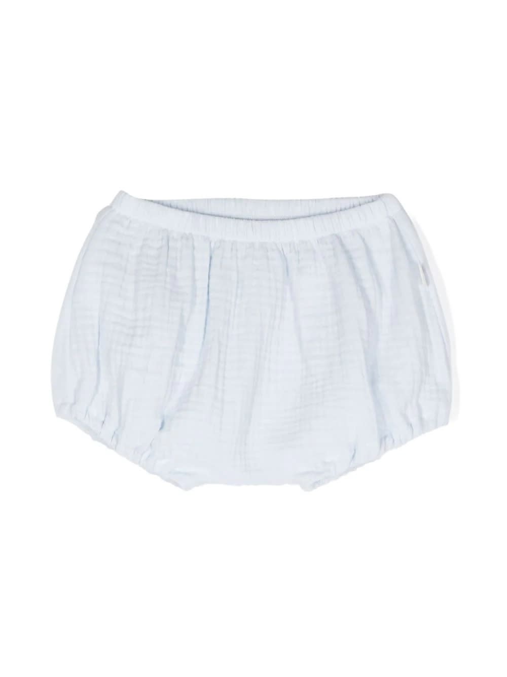 Shop Teddy &amp; Minou Baby Blue Cotton Gauze Shorts