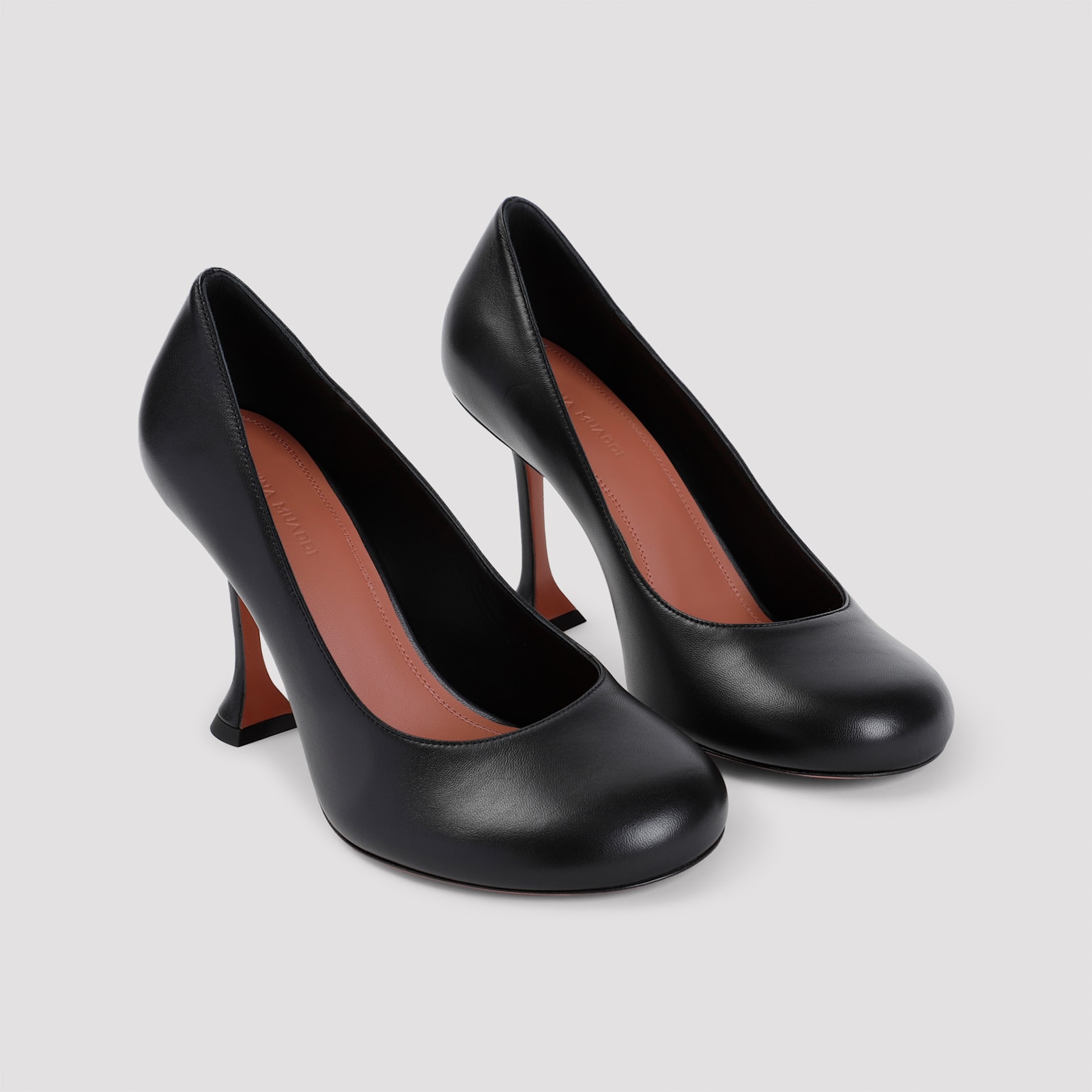 Amina Muaddi Women Iris Pump 95 Nappa Black 95 Mm Mini In Black