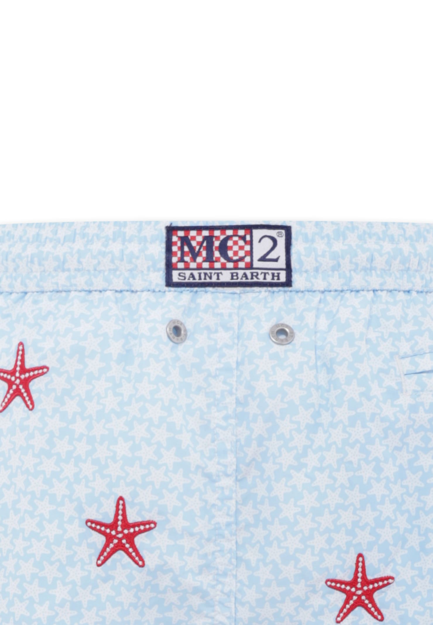Mc2 Saint Barth Starfish-print Swim Shorts In Blue