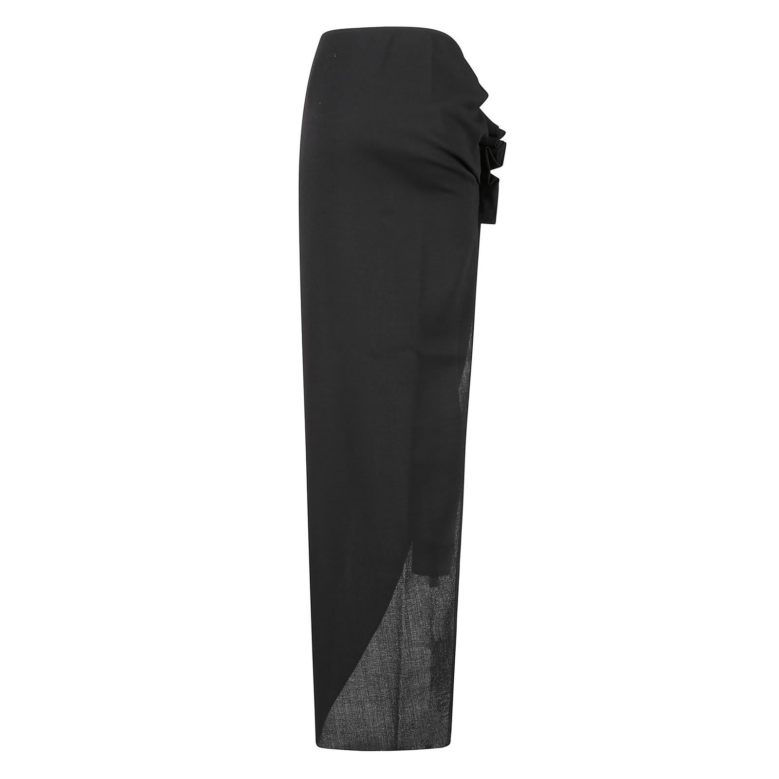 RICK OWENS EDFU ASYMMETRIC MAXI SKIRT 